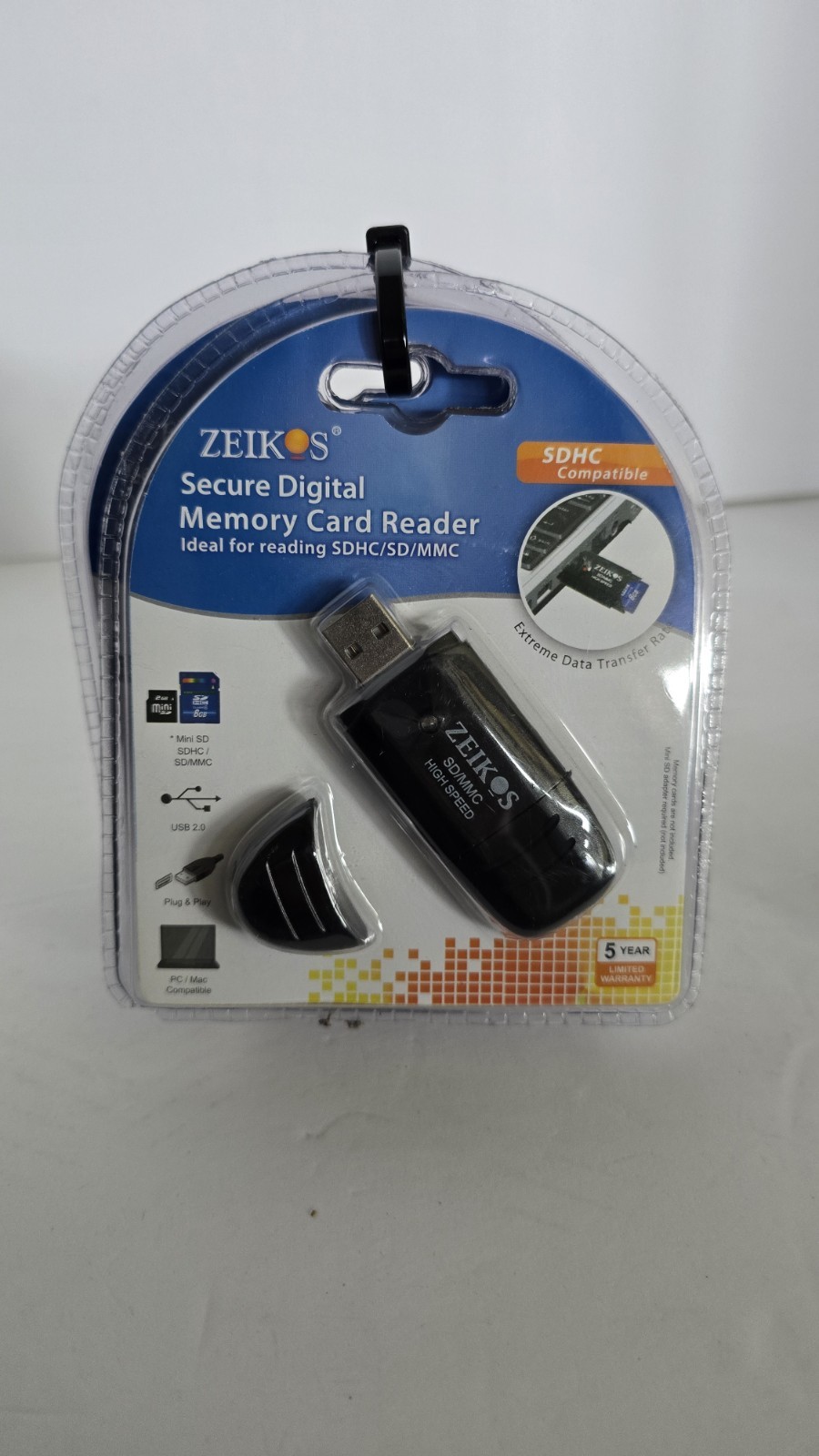 (3) Zeikos Secure Digital Memory Card Reader SDHC Compatible