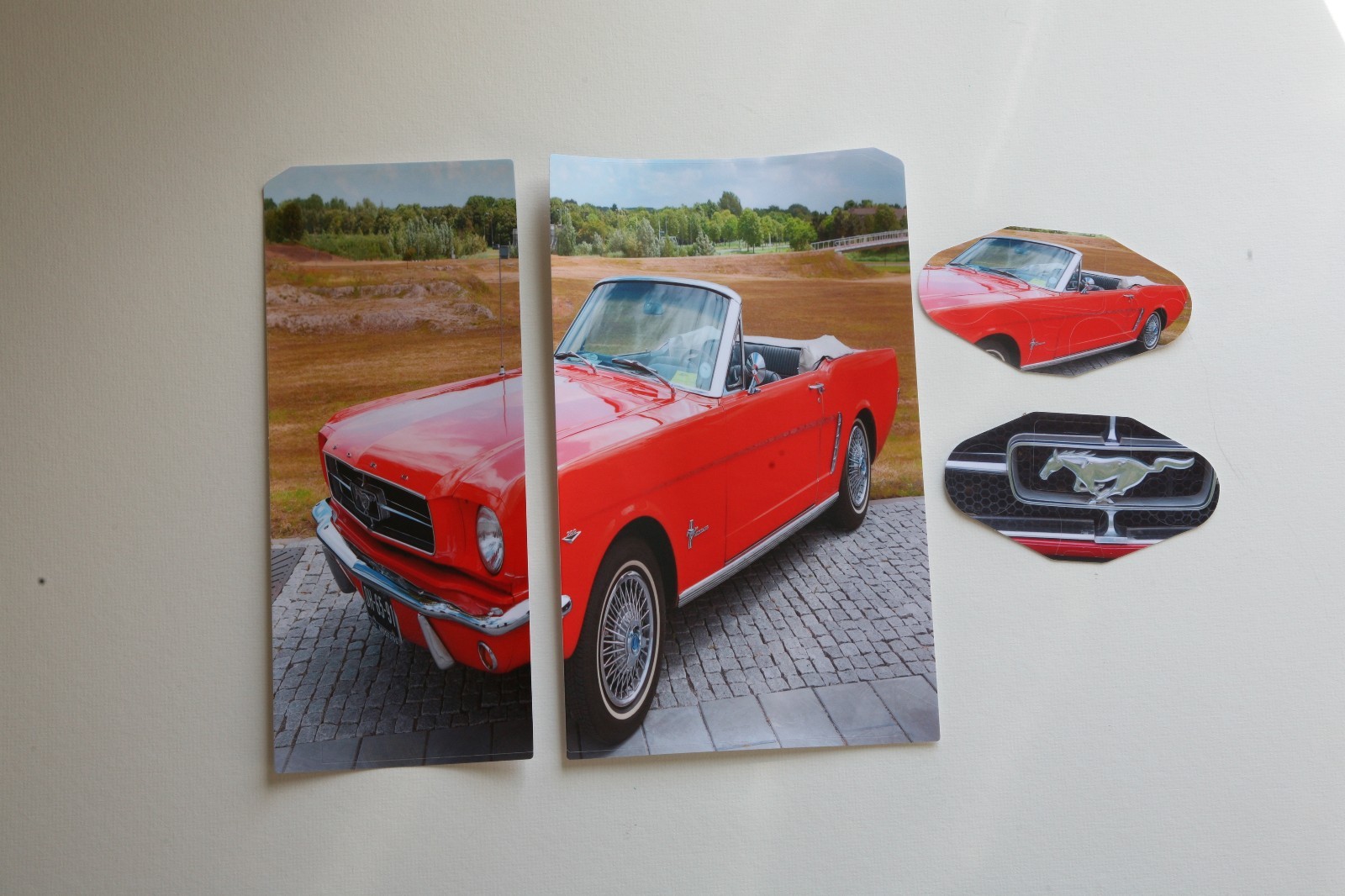 Sony PS4 Console and Controller Skins -- Red Mustang Theme (#0945)