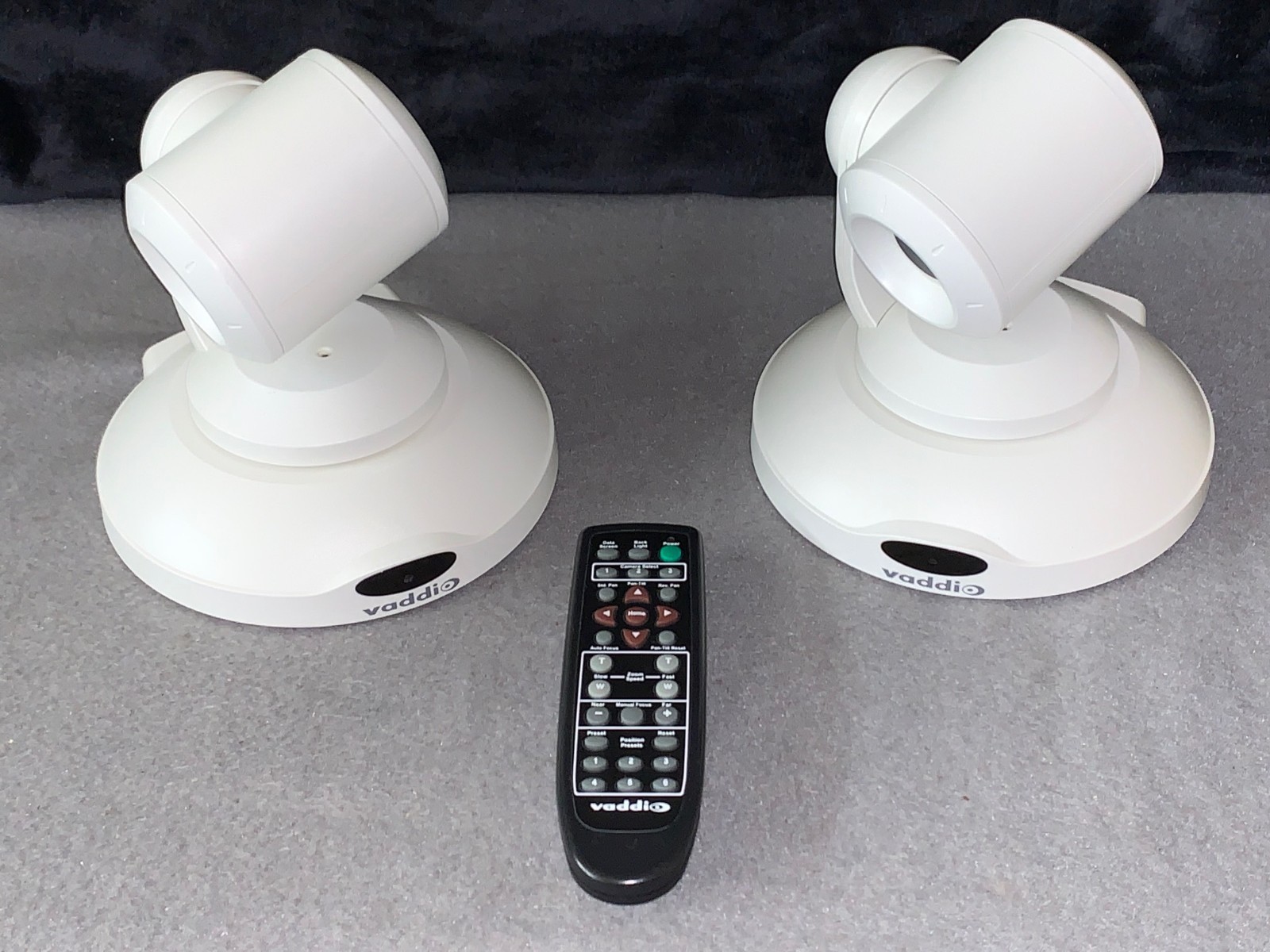 2x Vaddio EasyIP 10 White Model: 998-30200-000w w/Remote (No back cover)