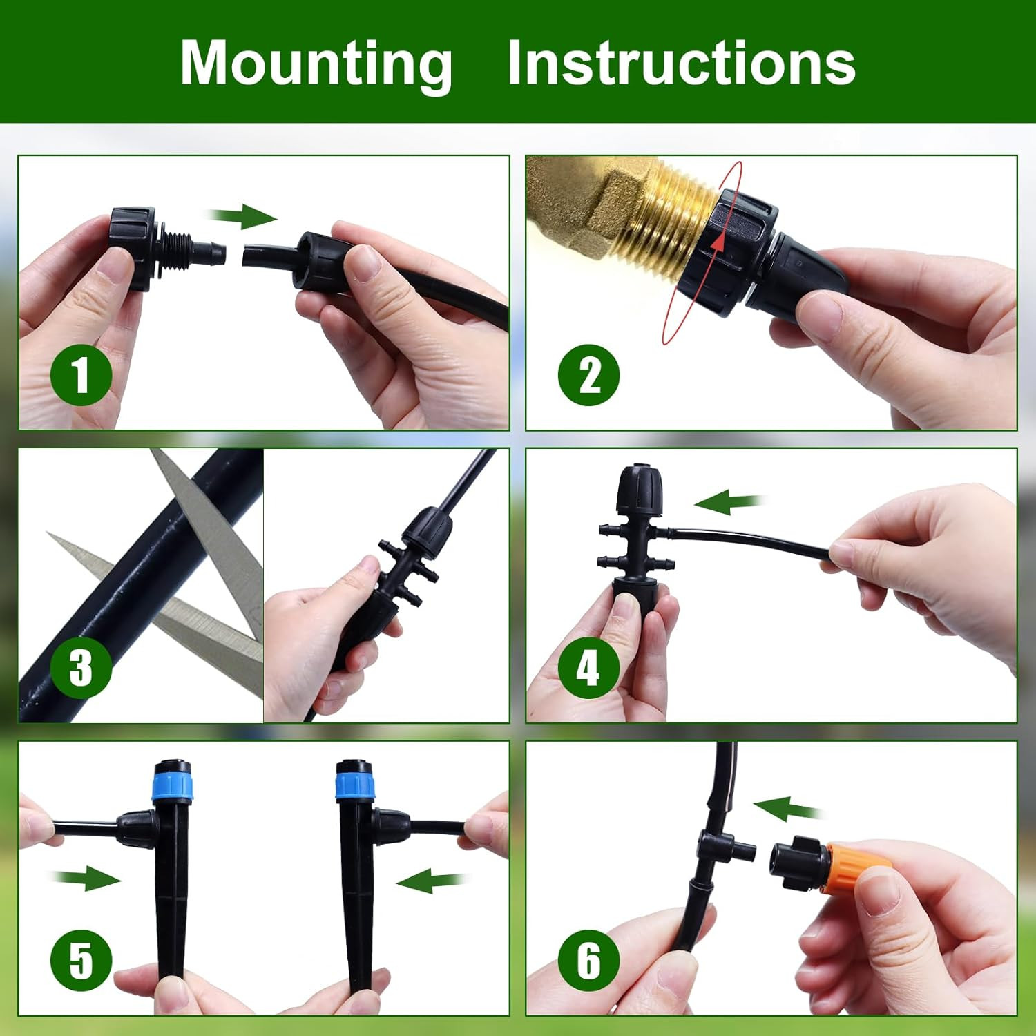 260 FT Drip Irrigation System Kit, Automatic Garden Watering System with 2/5" &