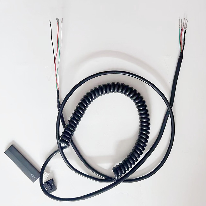 Microphone Spring-wired Microphone Cable with Internal Wires Swing Cable for LR
