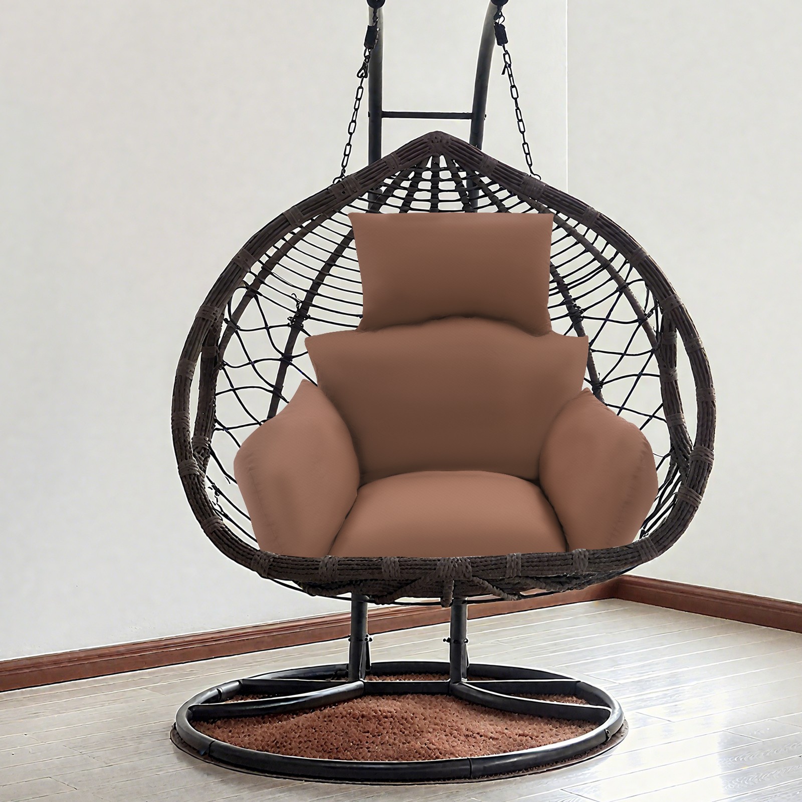 Ergonomic Egg Chair Cushion with Detachable Headrest for Ultimate Comfort