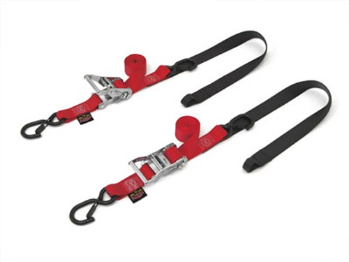 Powertye Tie-Down Rat Sec Hook Soft-Tye 1.5"X6.5' Red/Black Straps/Tie-Downs