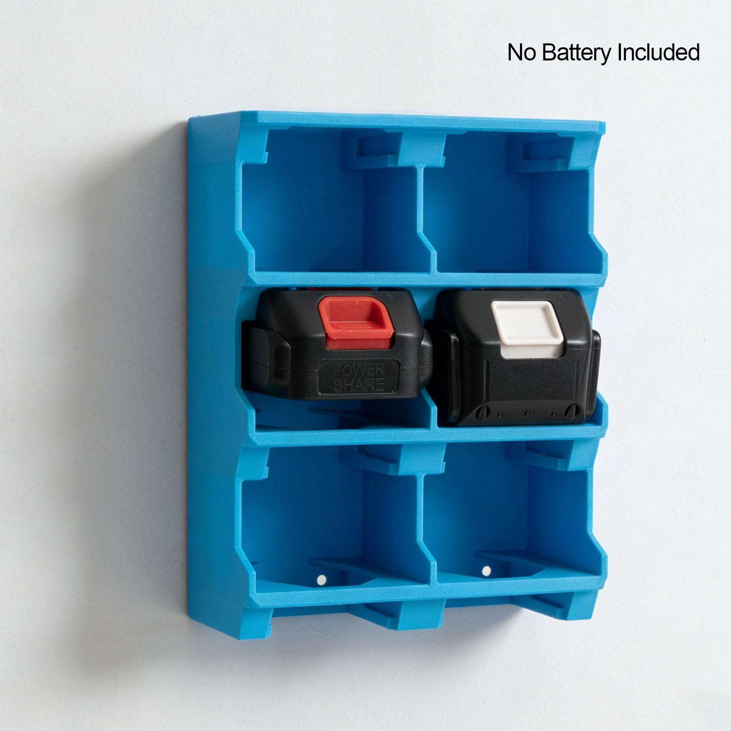 8-Slot Battery Storage Rack Wall Mount for Makita Battery Workshop Organizer