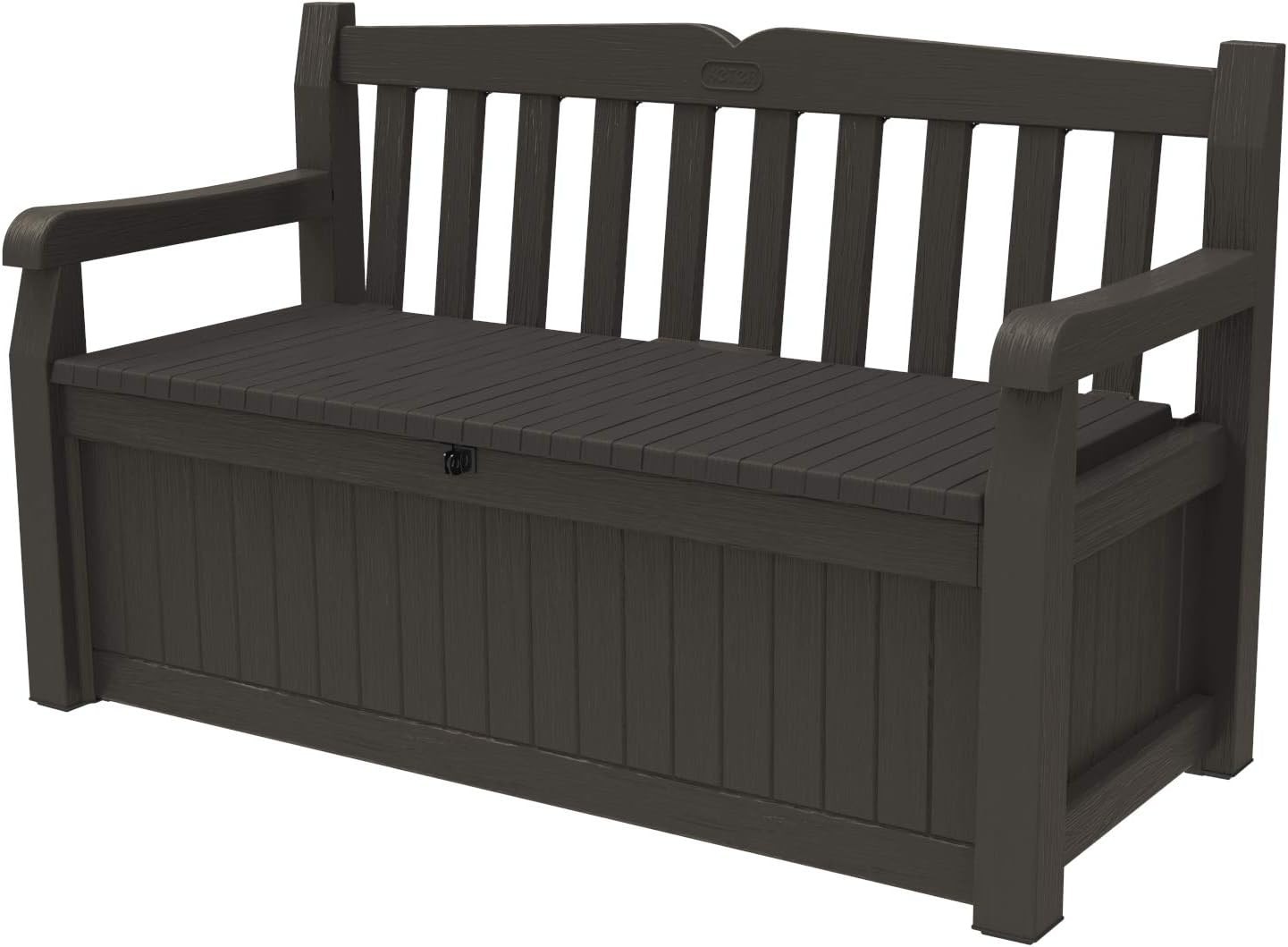 70 Gallon Storage Bench Deck Box for Patio Furniture Front Porch...