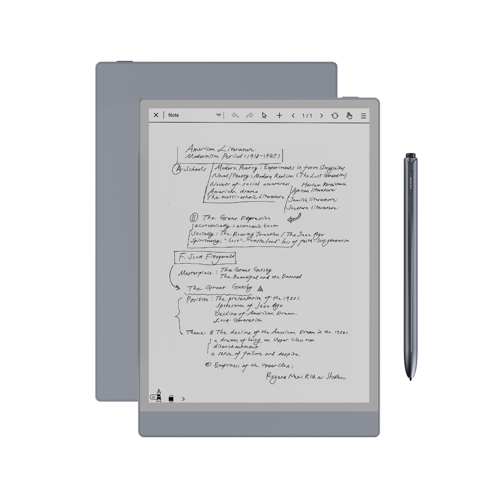 Huion Ink EB1011 10.3" Digital Notebook Smart Paper Pen Tablet for Note-Taking