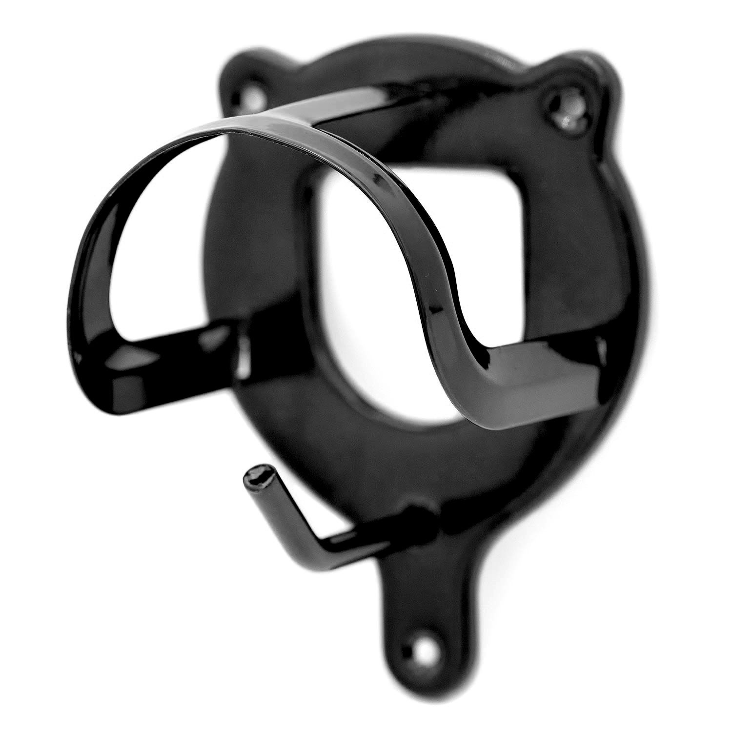 Jeffers Metal Horse Bridle Storage Bracket, Black – PVC Coated Wall Mounted