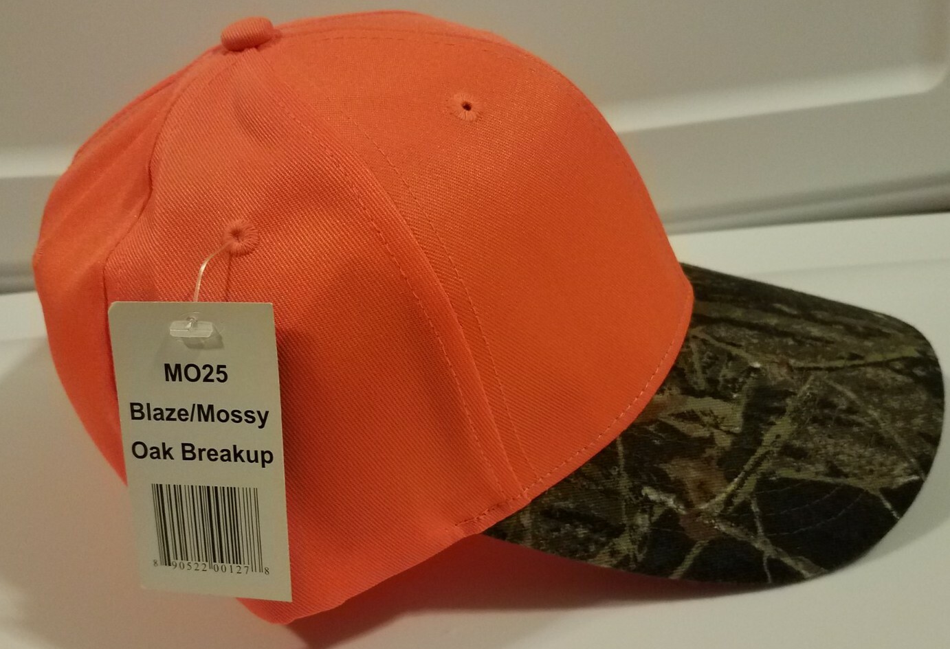 NEW Kati Safety Blaze Orange Mossy Oak Camo Men's Baseball Cap Flex-Strap