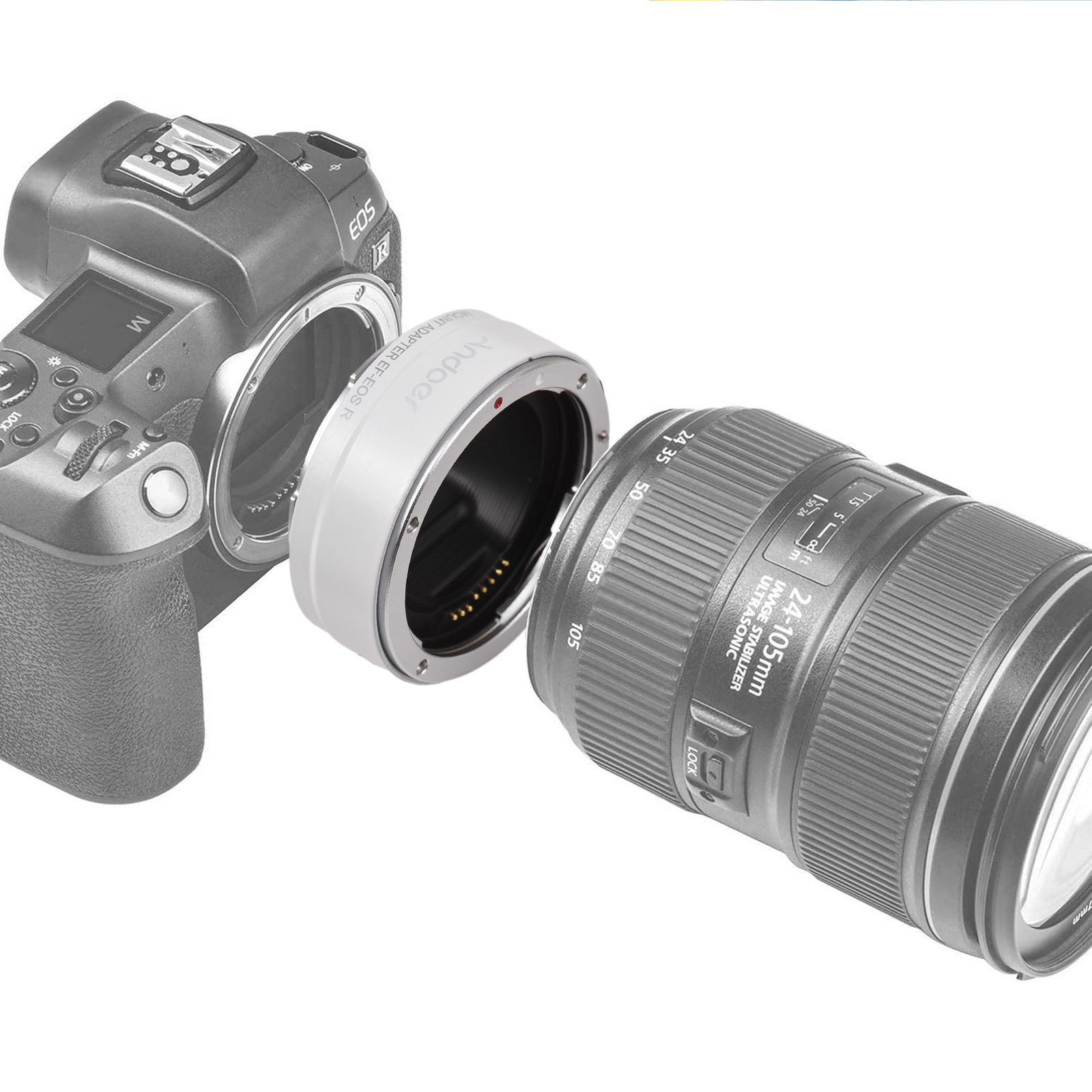 Andoer EF-EOSR Auto Focus Camera Lens Ring Electronic Aperture Control M8C9