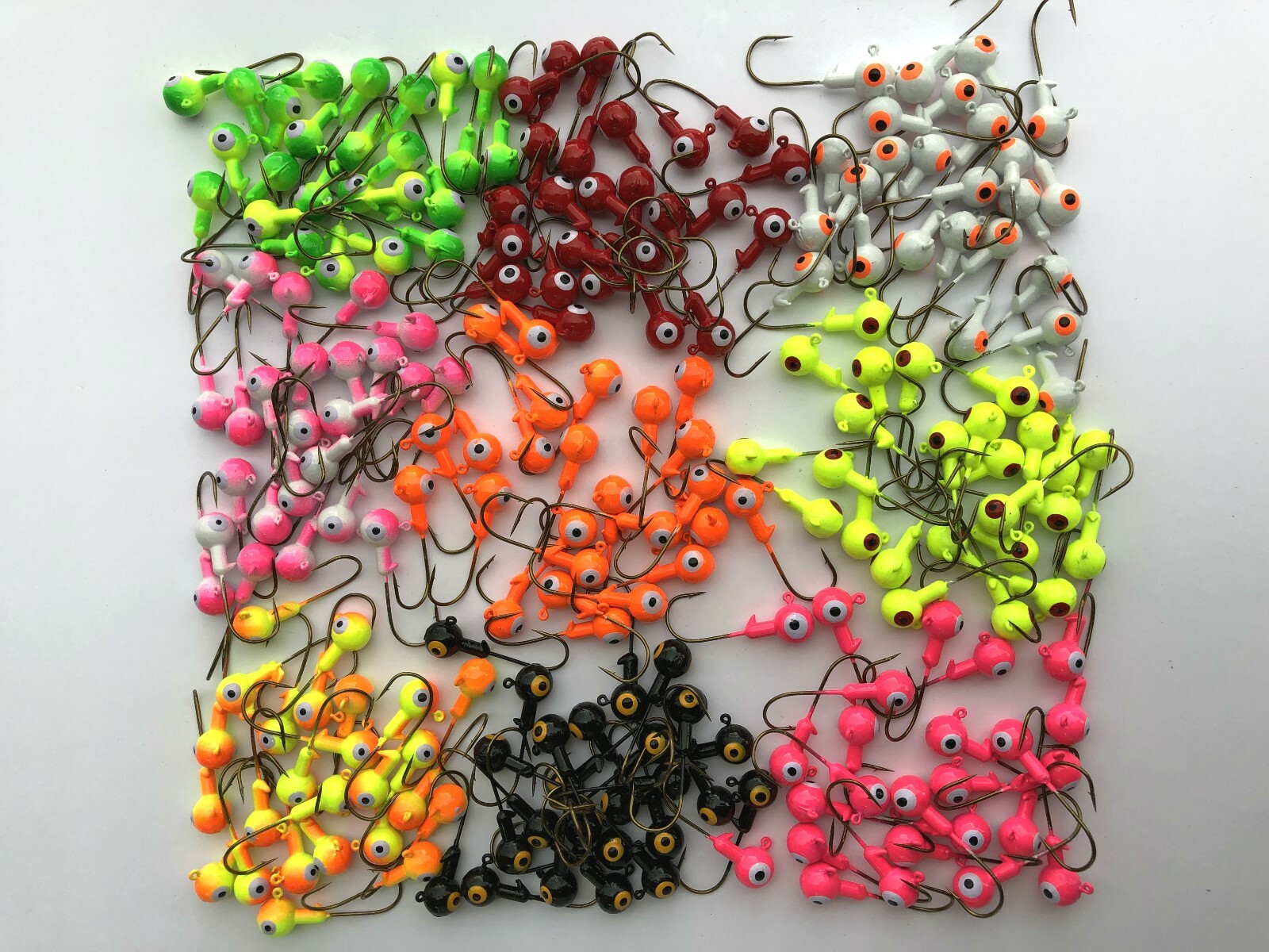 LuresPro 90 PCs combo 1/32 1/16 oz 1/8 3/16 1/4 oz Jigheads Fishing Crappie Bass