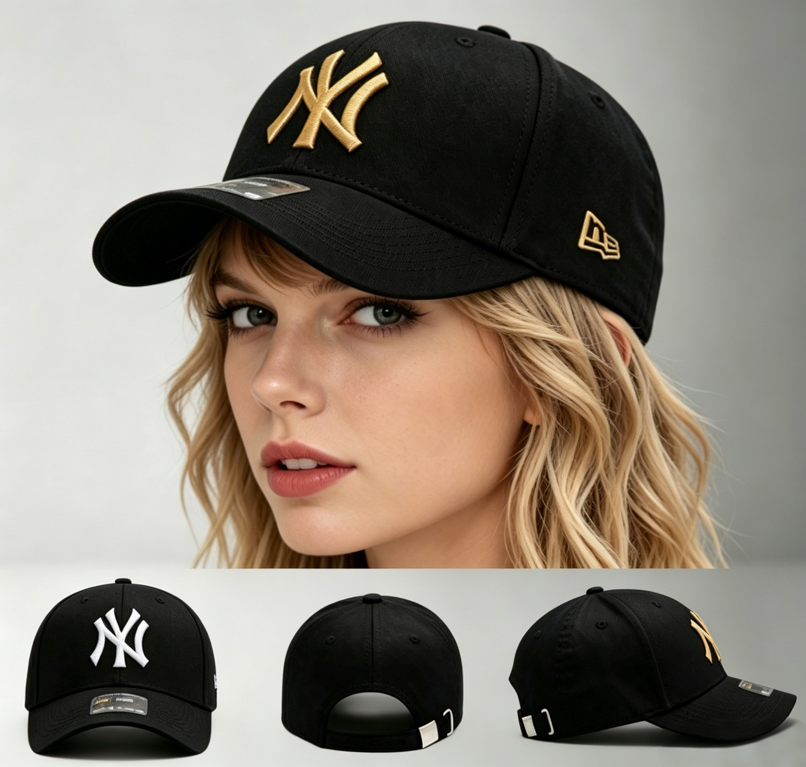 Unisex Classic Baseball Cap - Premium Cotton Adjustable Hat,Soild Black