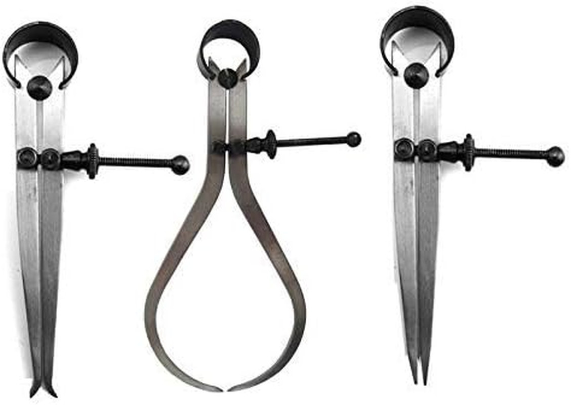 6" / 150mm Spring Caliper Set, Inside Outside Divider, 3-Piece