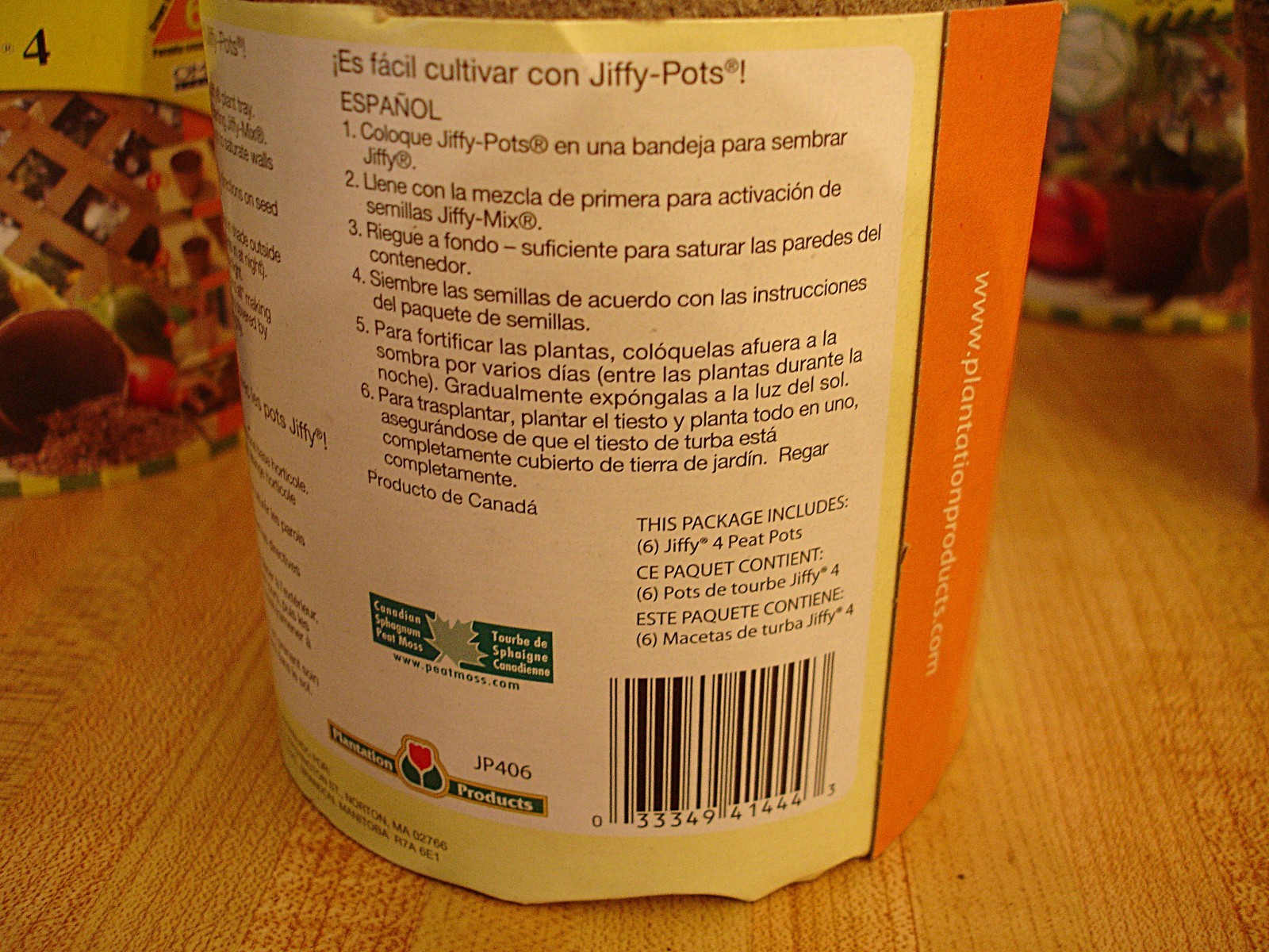 Jiffy 4 Inch Round Peat Pots Seed Starting Growing 34 pots total Biodegradable