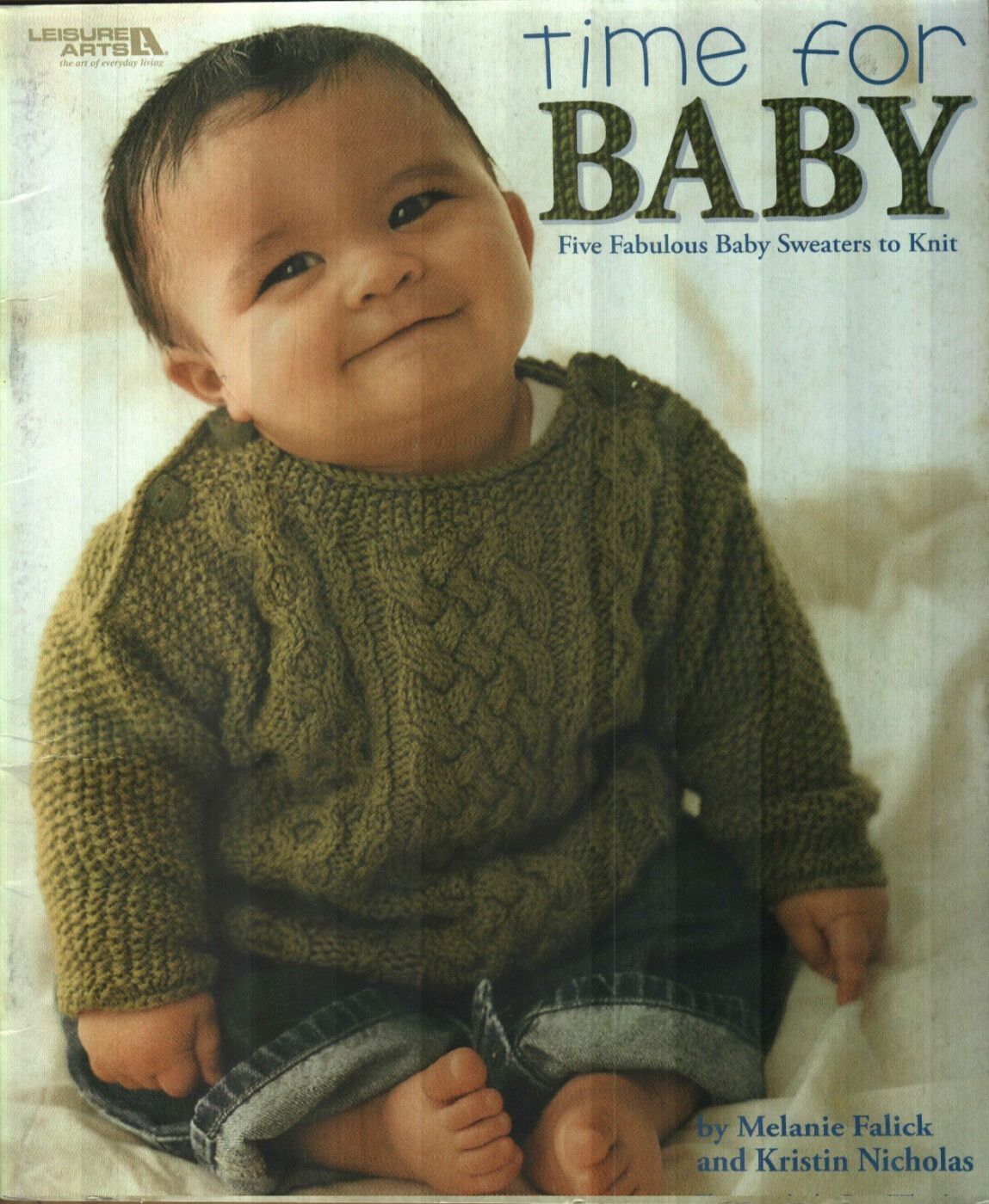 TIME FOR BABY 5 FABULOUS SWEATERS 6 SIZES KNITTING PATTERN BOOK