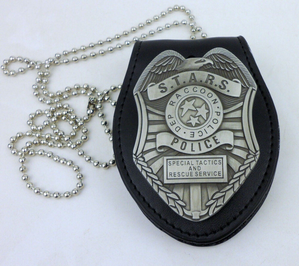 RESIDENT EVIL STARS RACCOON DEP POLICE BADGE MONEY CLIP BADGE HOLDER CASE