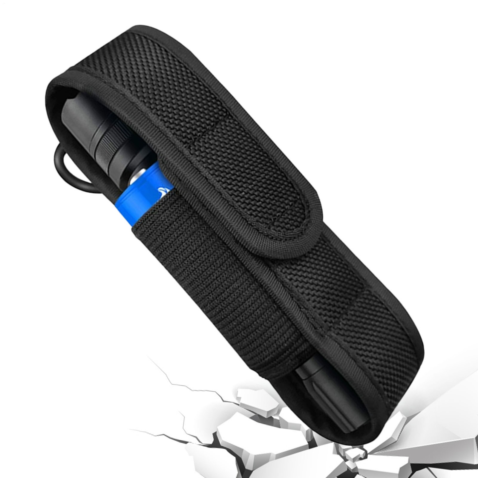 Flashlight Pouch Holder Nylon Belt Holster LED Flashlight Torch Protective Case