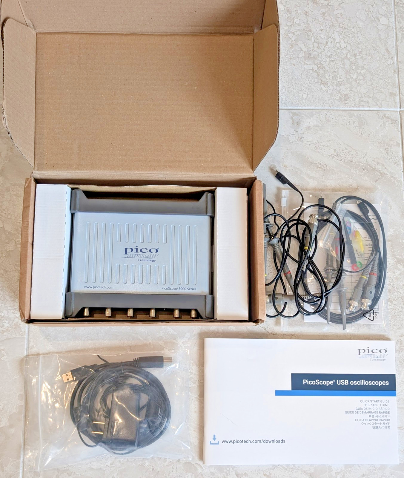 PicoScope 5444D 200 MHz 4-Channel USB Oscilloscope, Arbitrary Waveform Generator