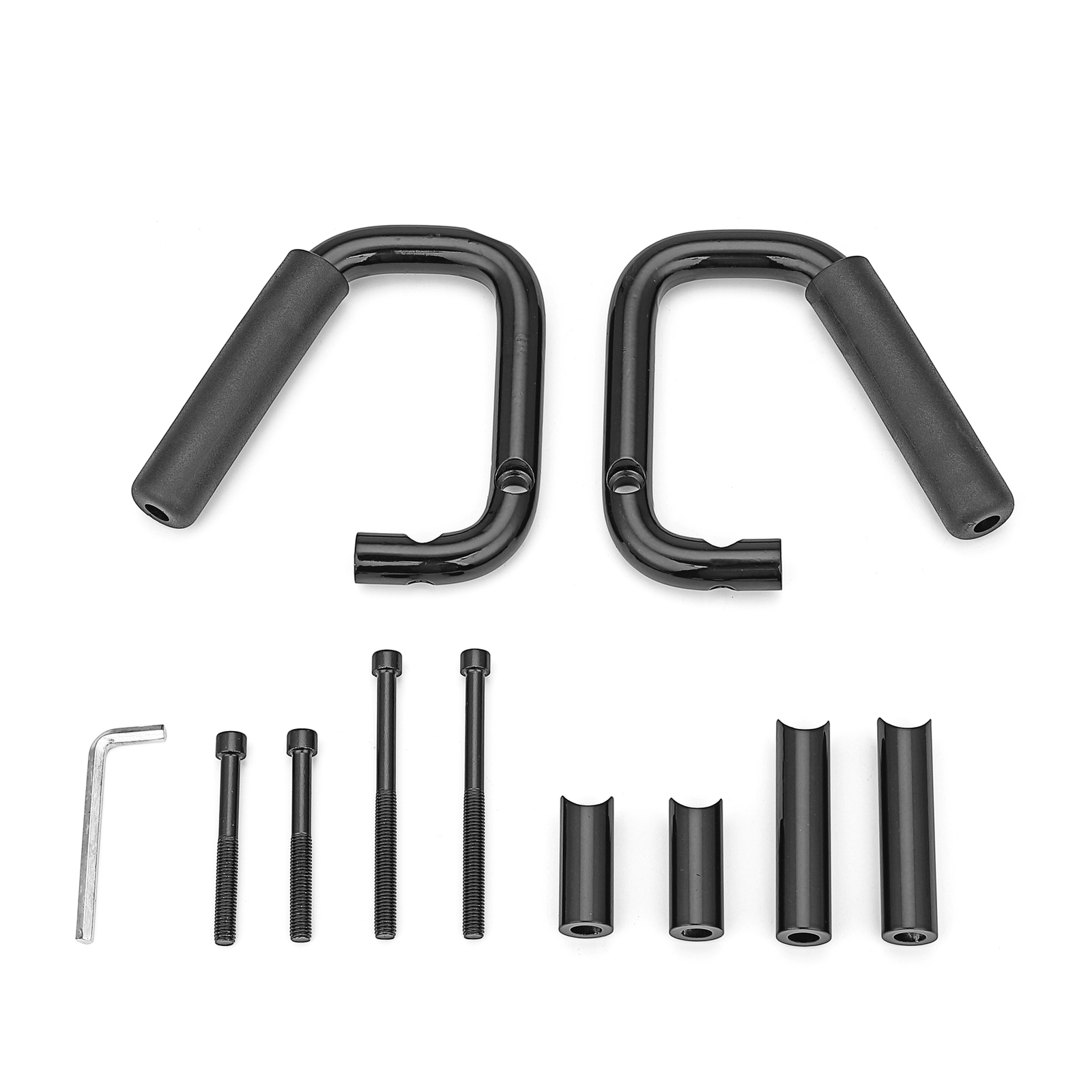 Front Roof Grab Roll Bar Pull Handles Kit For 07-2018 Jeep Wrangler JK Unlimited