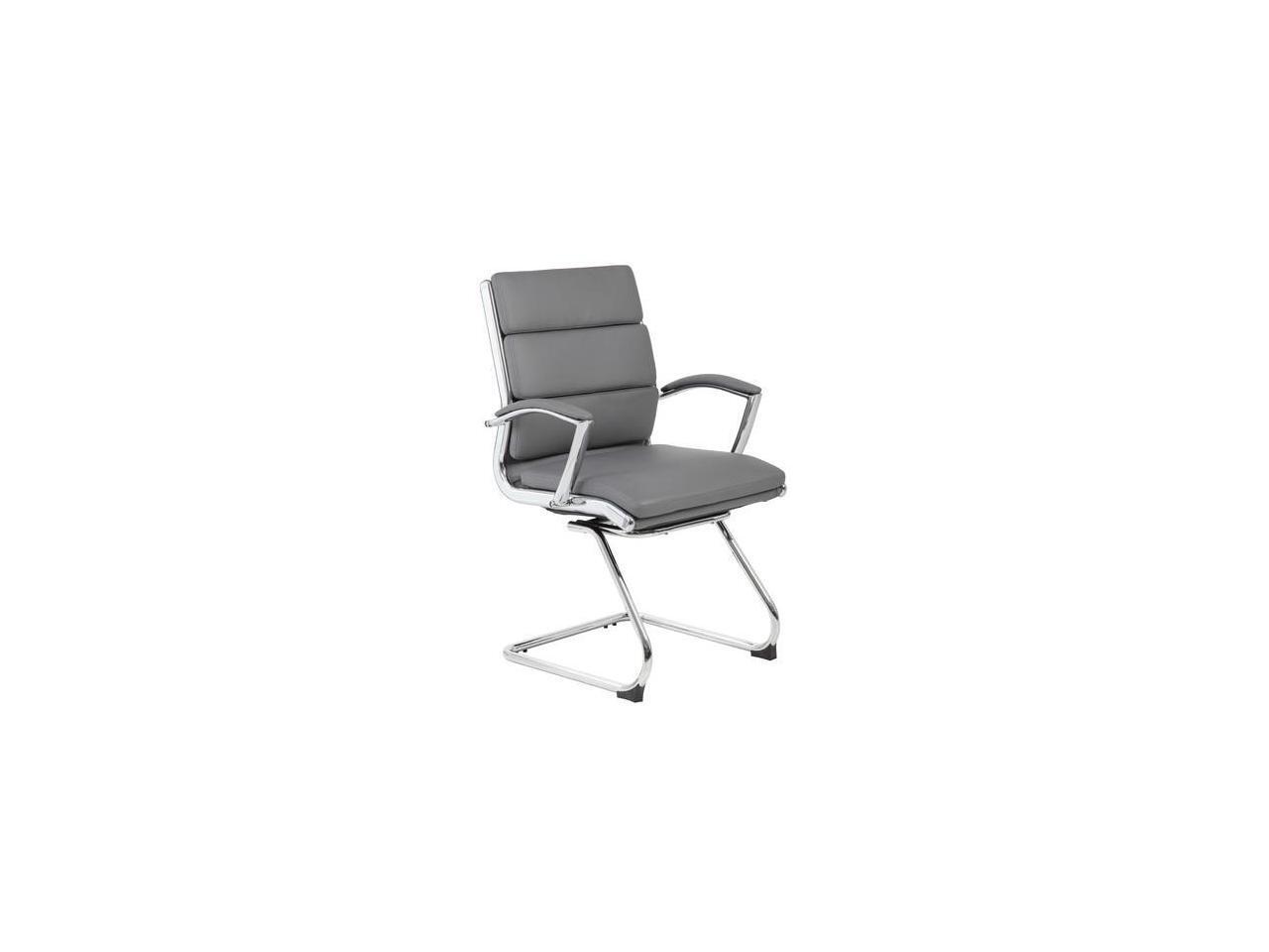 Boss Executive CaressoftPlus Chair with Metal Chrome Finish - Guest Chair