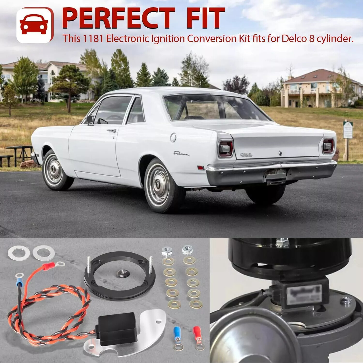 1181 Pertronix Ignitor Electronic Ignition Conversion Kit for Delco 8 Cylinder