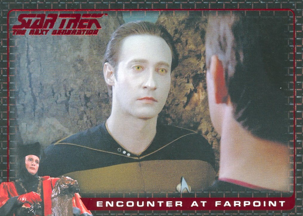 Star Trek The Next Generation A&I chase card E27 from "Encounter at Farpoint"