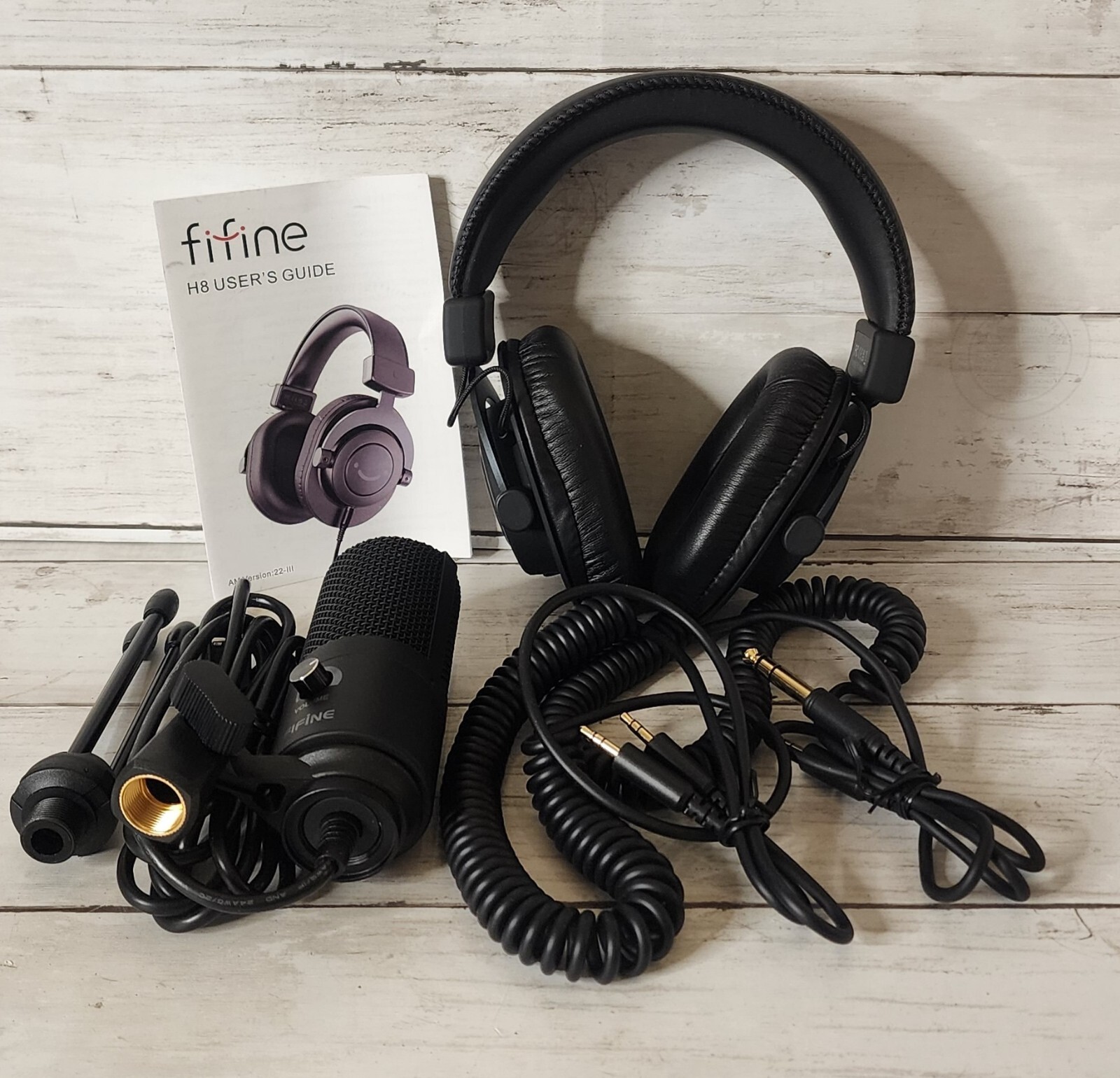 Fifine H8 Studio Monitor Headphones & Microphone 3.5mm / 6.35mm Soft Comfort