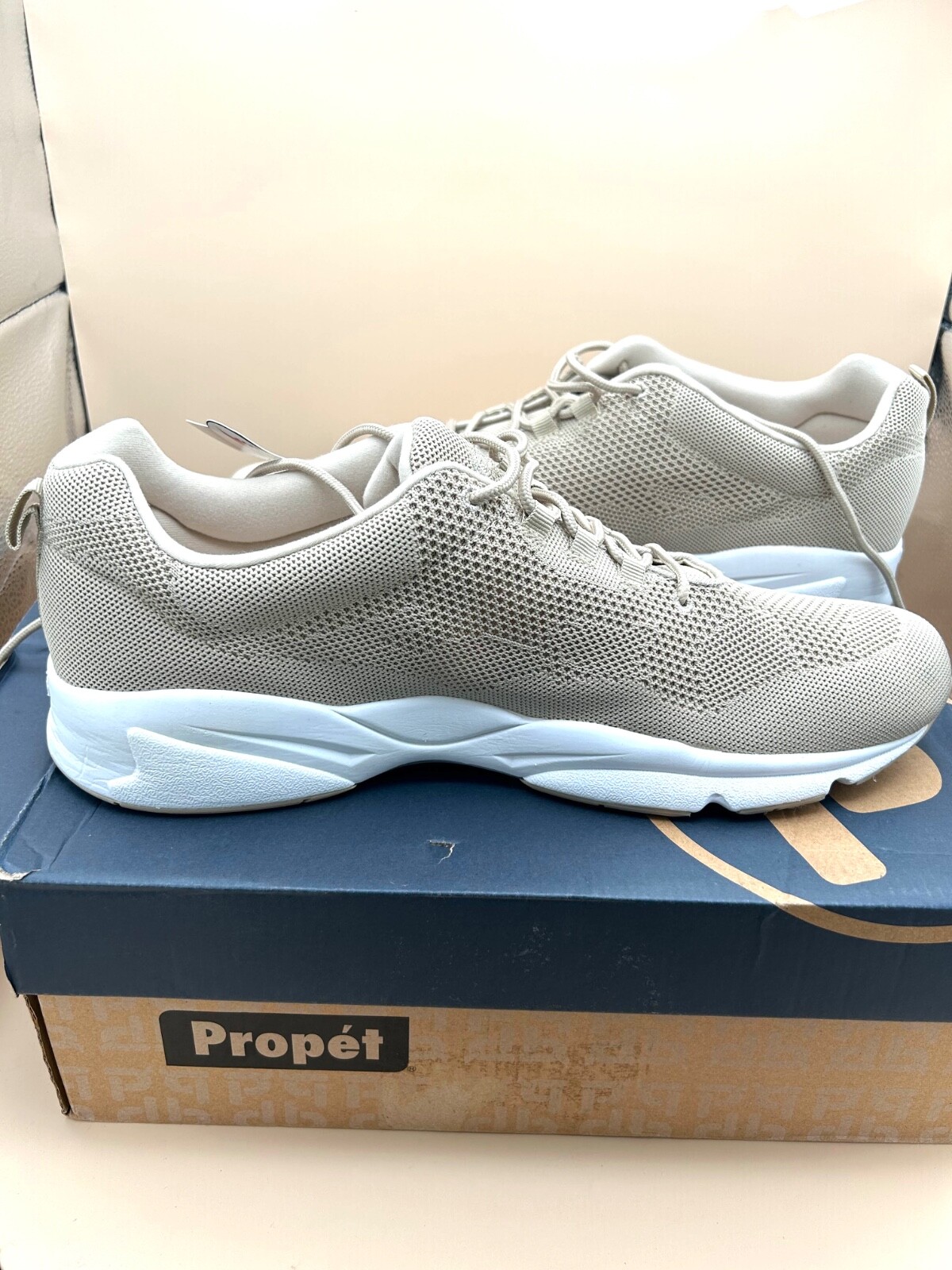 Propet Stability Fly Men's Sneakers - Sand/Tan, Size 16 NWB
