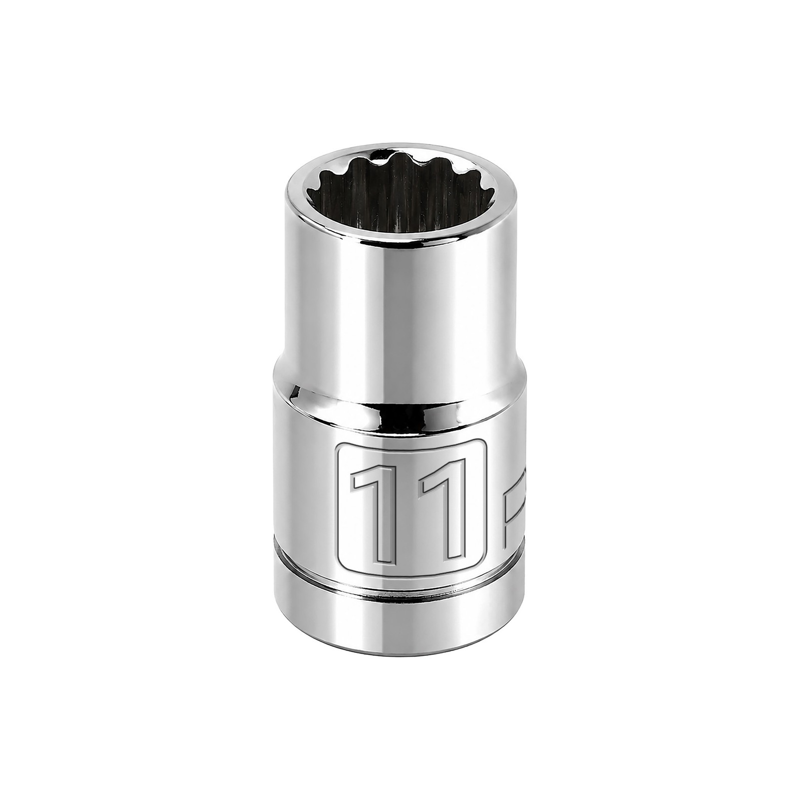 Powerbuilt 3/8 Inch Drive x 11 MM 12 Point Shallow Socket - 641016