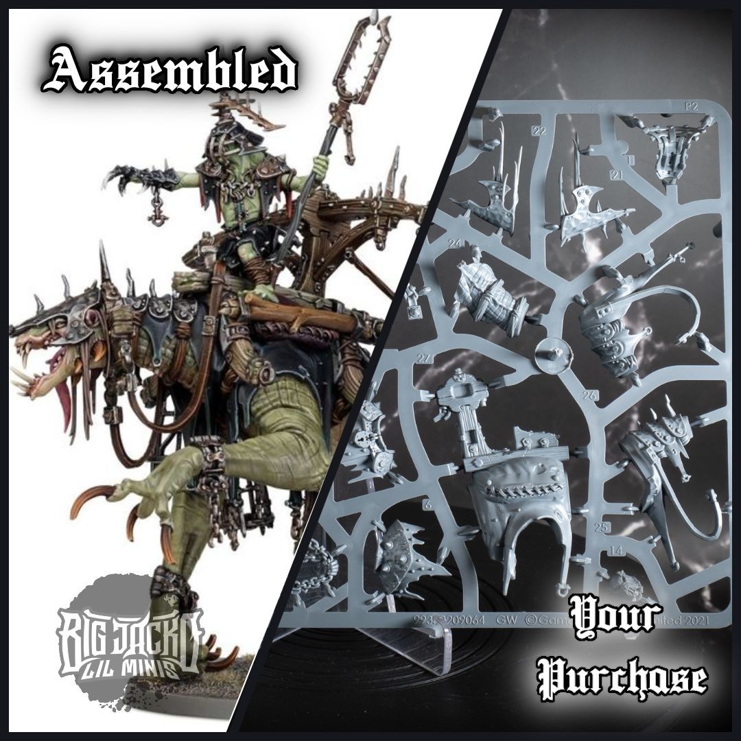 AoS Kruleboyz Swampboss Skumdrekk on Sludgeraker Beast • New on Sprue