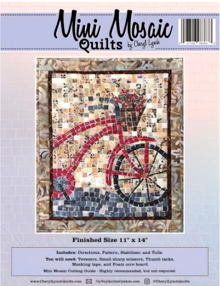 Mini Mosaic Quilt Patterns Lighthouse, Bicycle, Flowers, Love Heart or Salty NIP