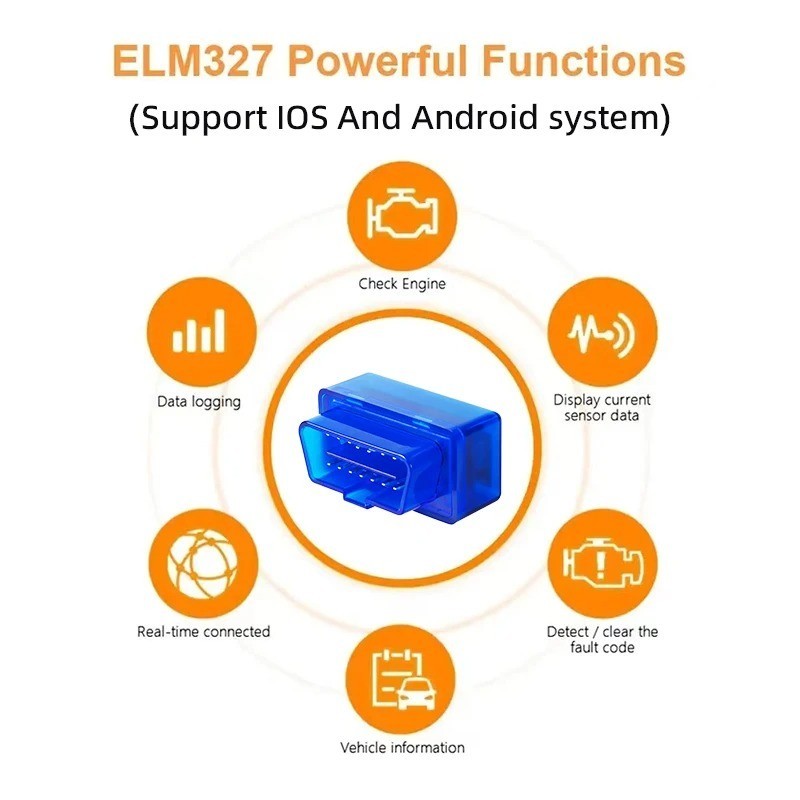 OBD2 ELM327 V2.1 MINI Bluetooth Car Code Reader Diagnostic Scanner For Android