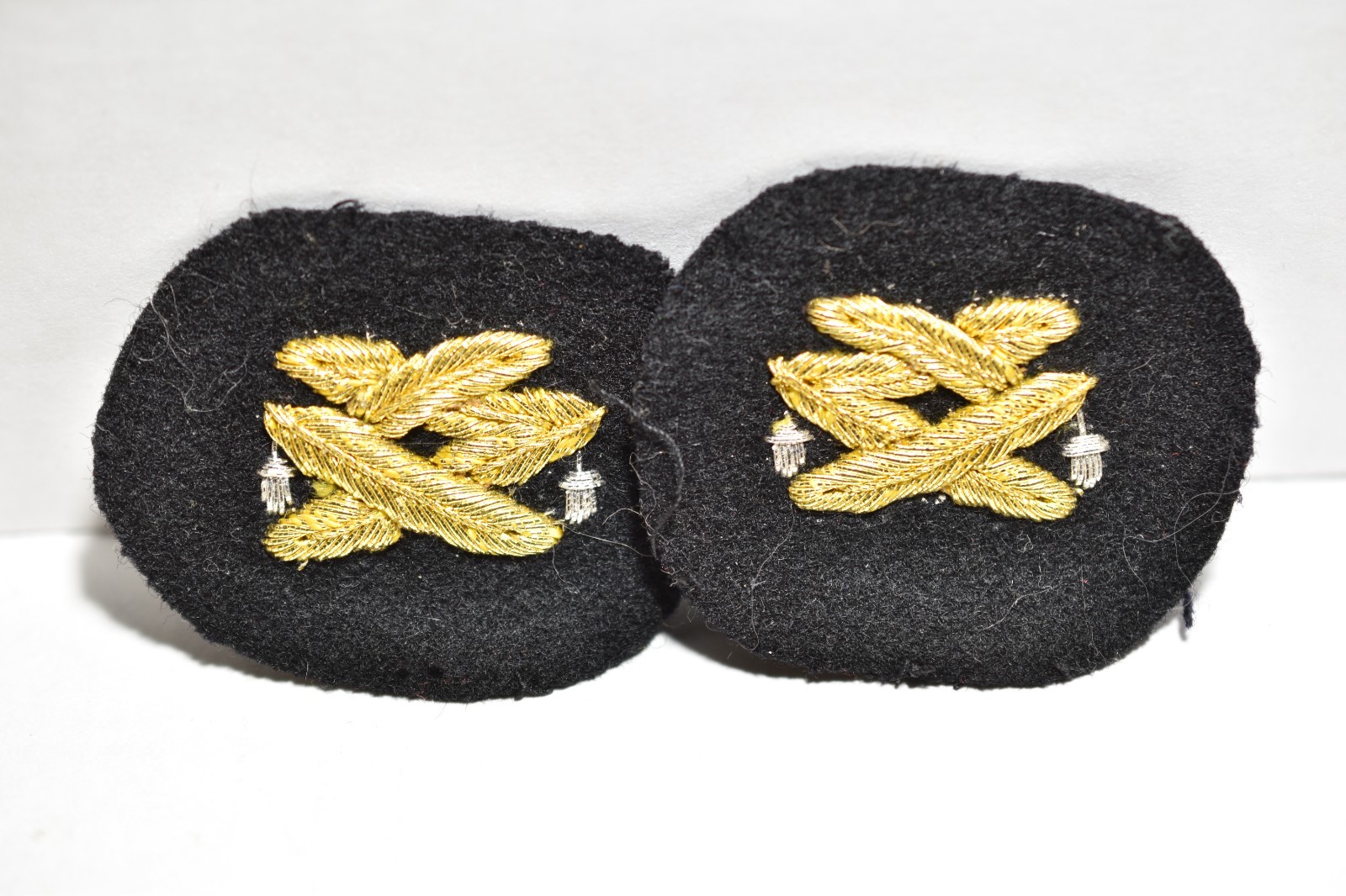 Vintage US Navy Civil Engineer Embroidered Patch pair of two