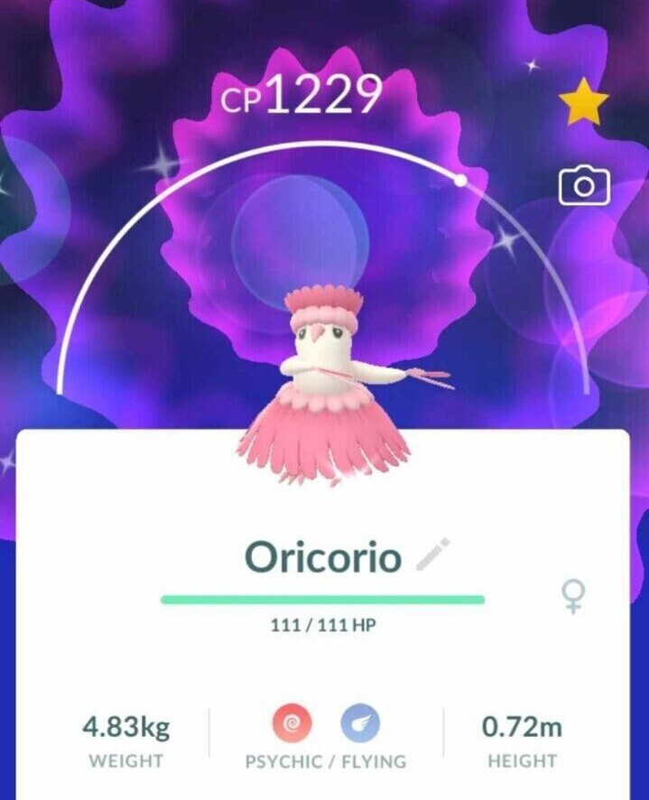 ✨ Shiny Oricorio Pa'u style - P T C - 20k stardust -  Description