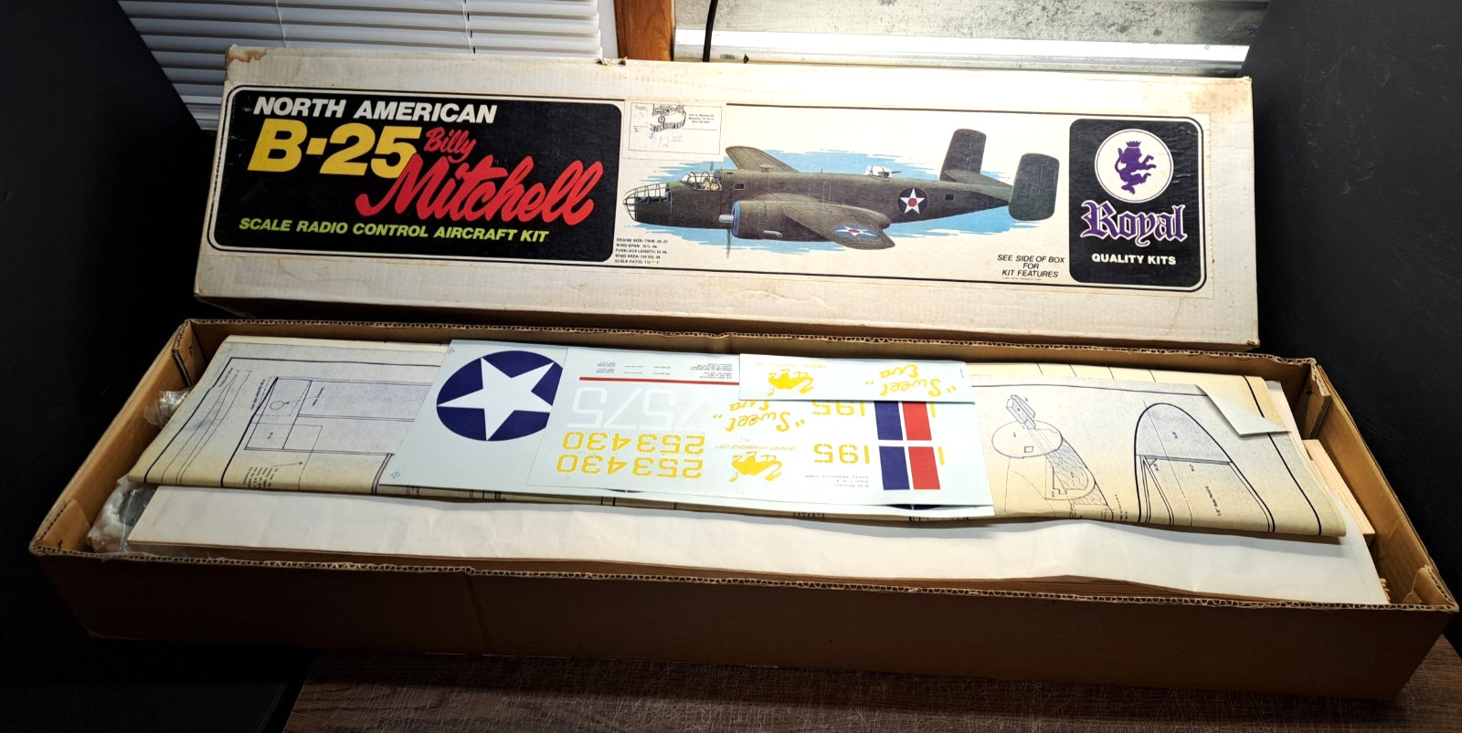 Royal North American B-25 Billy Mitchell R/C Airplane Kit - 70-7/8" Wingspan