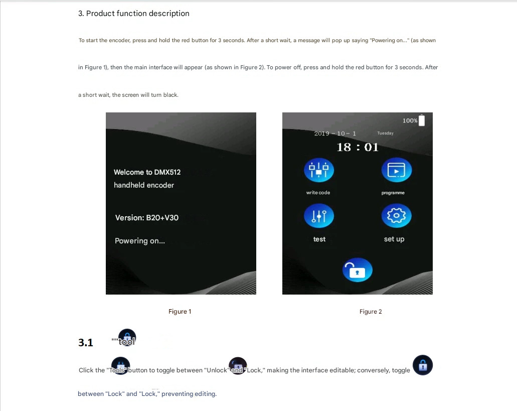 DMX512 encoder YM-DS2 touchscreen handheld programmer