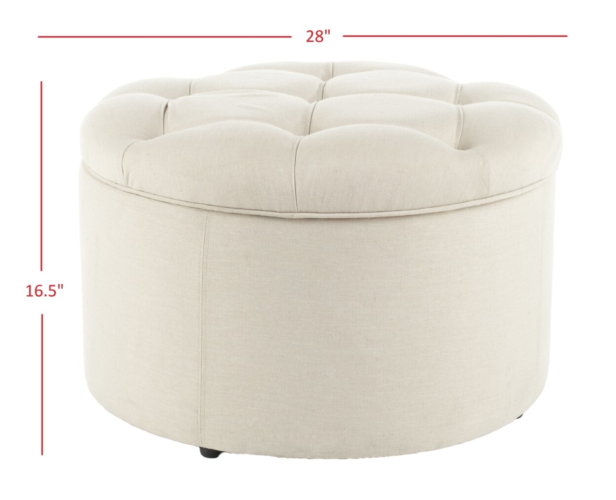 SAFAVIEH Tanisha Shoe Storage Ottoman | Off-White / Multi |