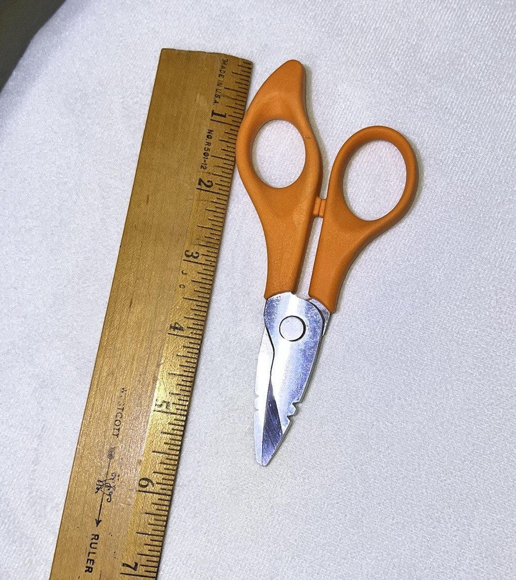 Electrician Scissors with Cushioned Grip / Extended Handle, Used - Nice