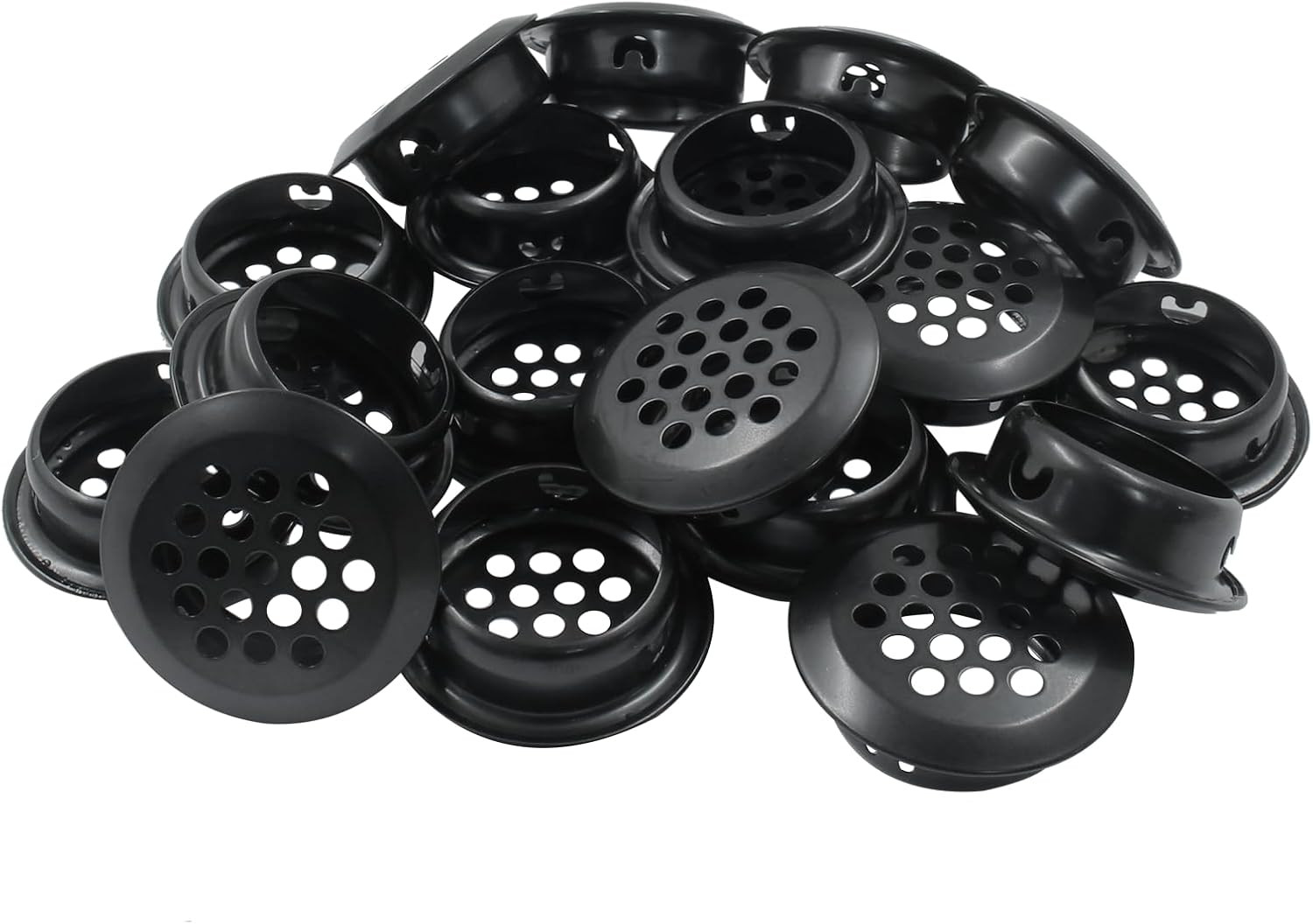 20Pcs Circular Air Vents Black Soffit Vent, Stainless Steel round Vent Mesh Hole
