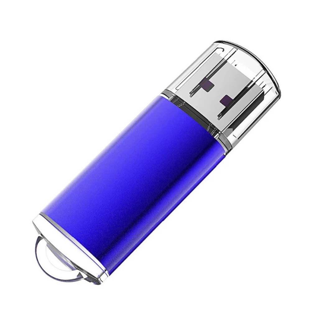 Blue 1GB USB 2.0 Flash Drive Metal Waterproof U Disk Memory Stick