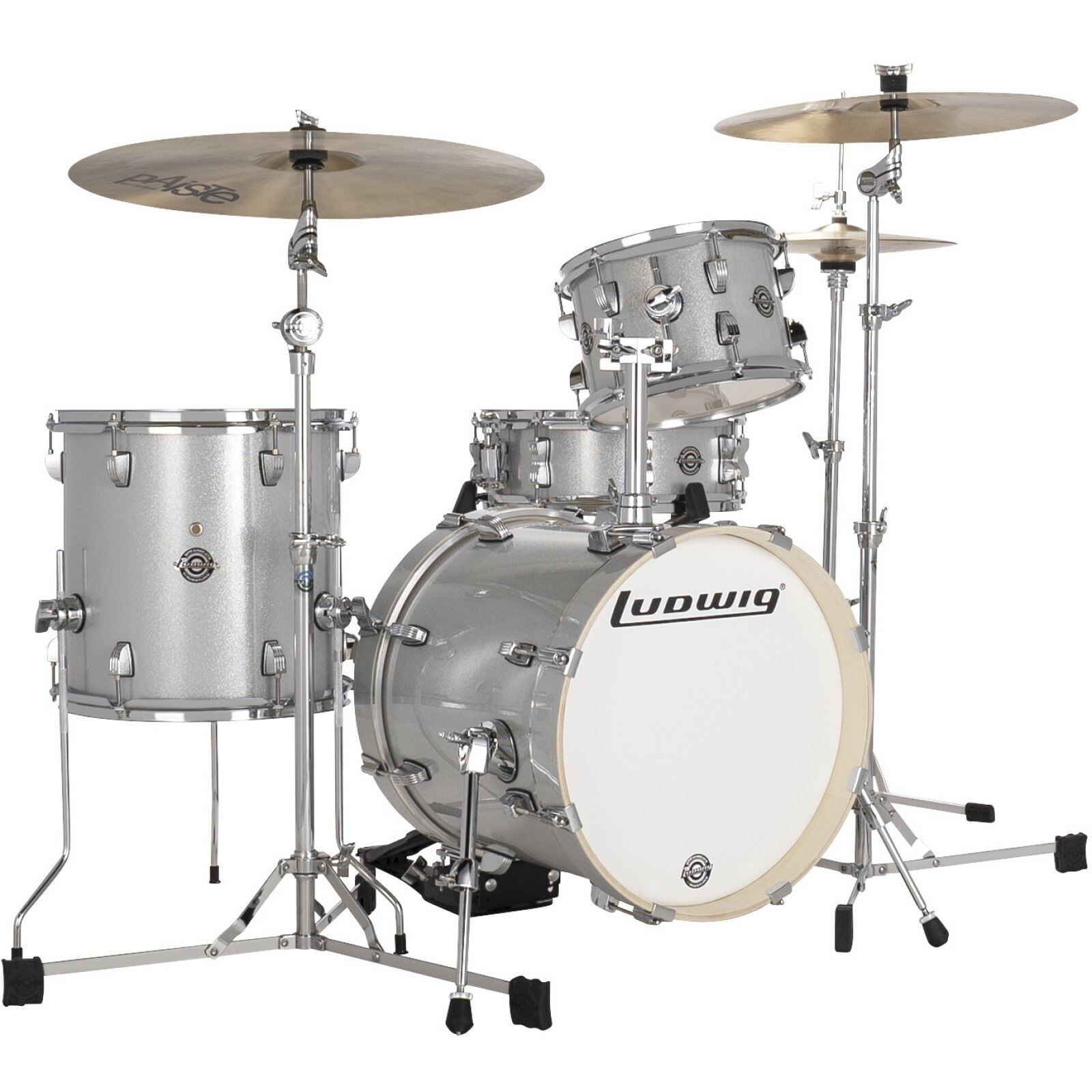 Ludwig LC2797 Breakbeats by Questlove 4-Piece Drum Shell Pack, Silver Sparkle