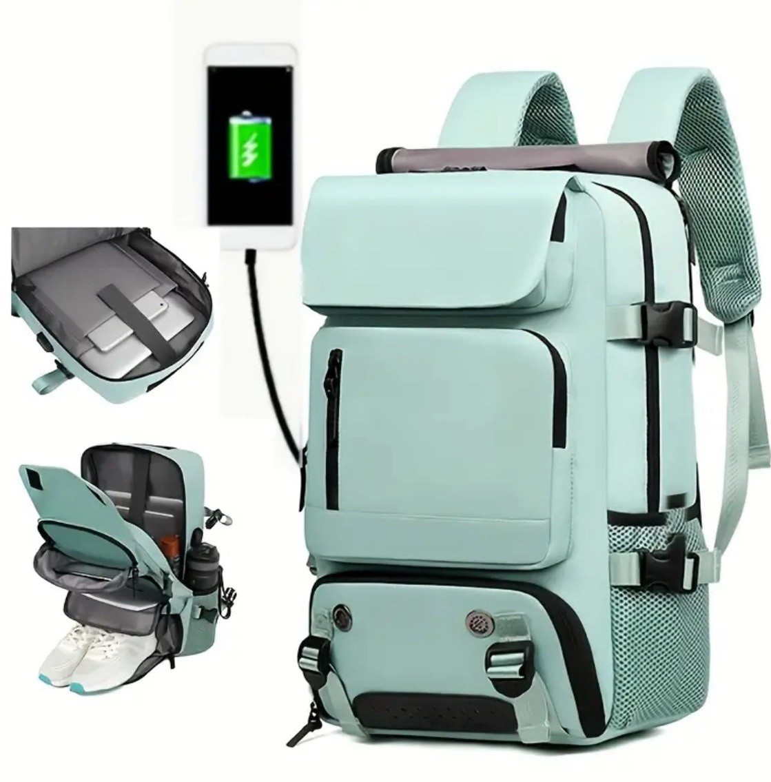 13.21gal Large Capacity Hiking Backpack, Outdoor Camping Backpack
