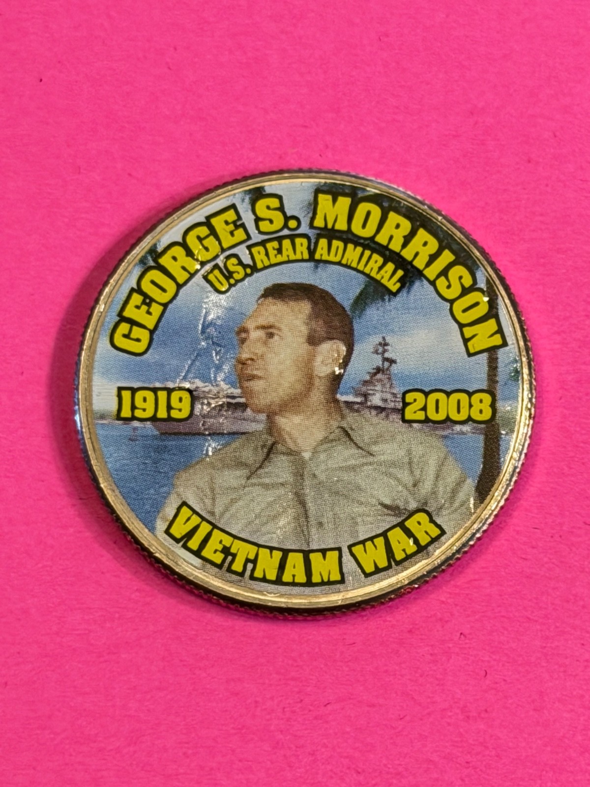 COIN KENNEDY VIETAM WAR COLORIZED FREE SHIPPING