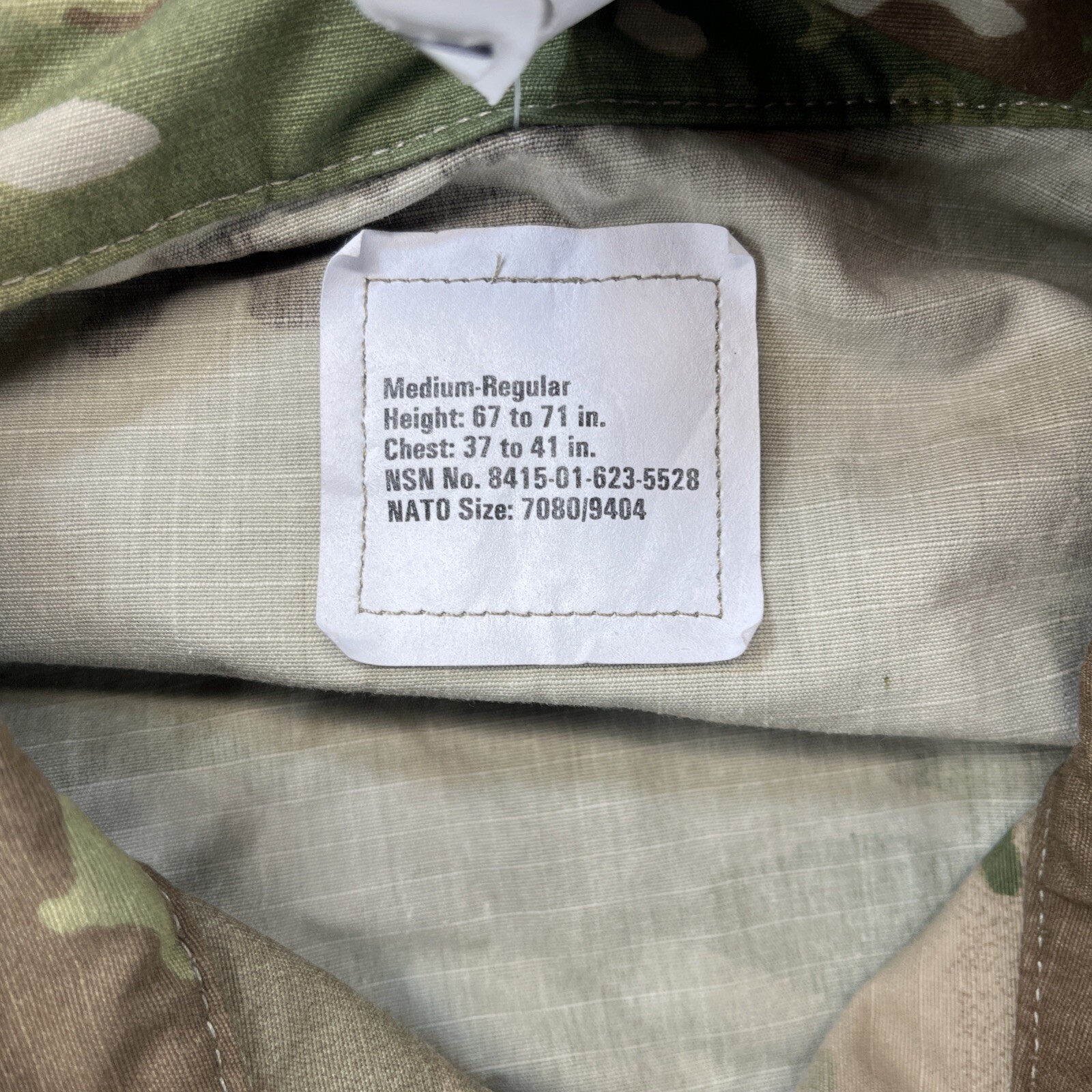 Army Combat Uniform Coat Medium Regular Unisex Insect Shield New