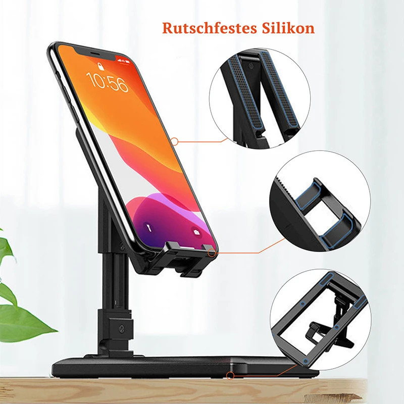 Adjustable Phone Tablet Desktop Stand Desk Holder Mount Cradle For iPhone iPad