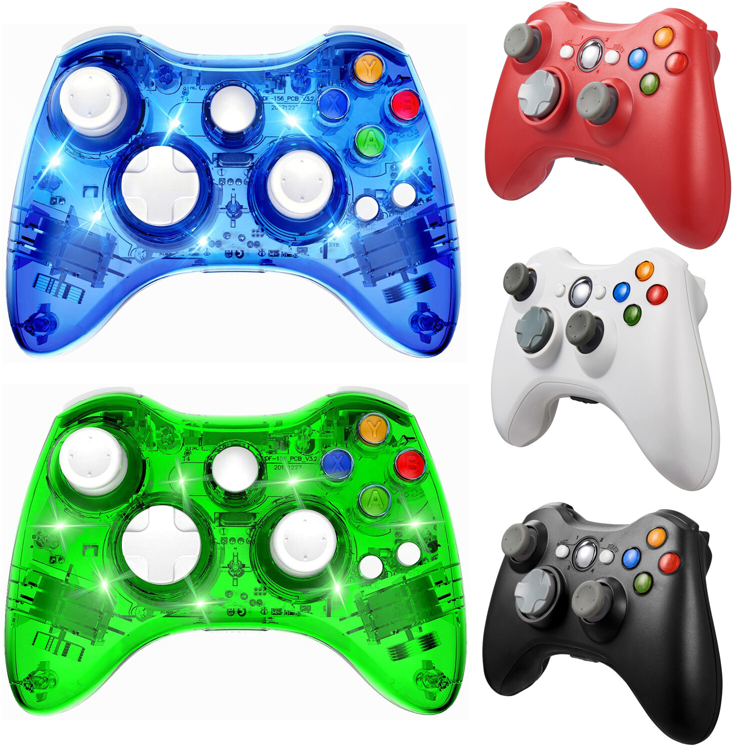 Wireless Xbox 360 Controllers Joysticks for Microsoft Xbox 360 Windows 7 8 10