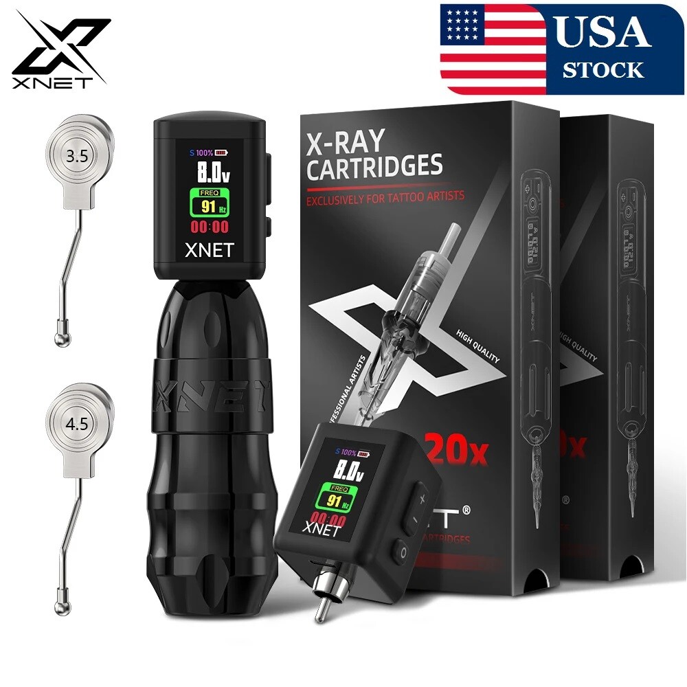 XNET Sita Wireless Tattoo Machine Powerful Brushless Motor OLED Display 2000mAh