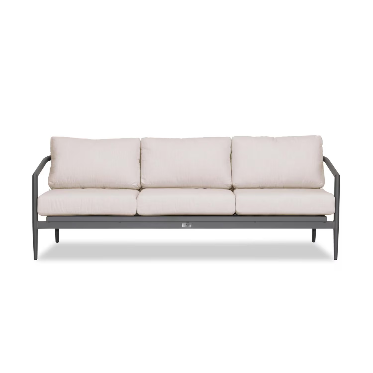 Midnight Cove 3 Person Aluminum Sofa in Slate/Cast Silver by Lakeview Outdoor