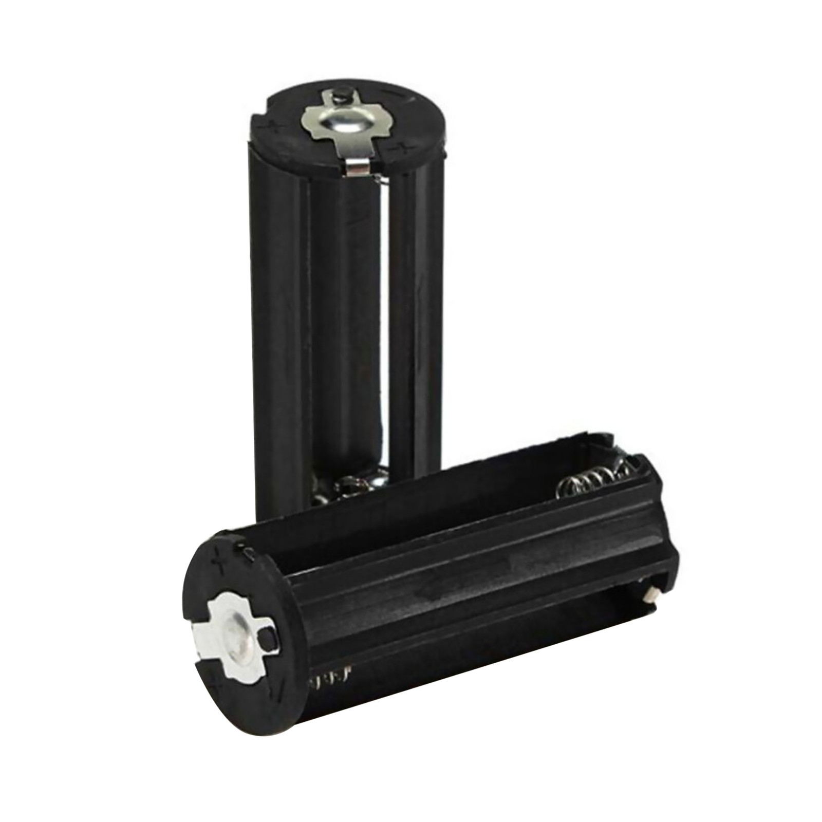 2Pcs Cylindrical Case Battery Holder Converter For Flashlight Round Circular