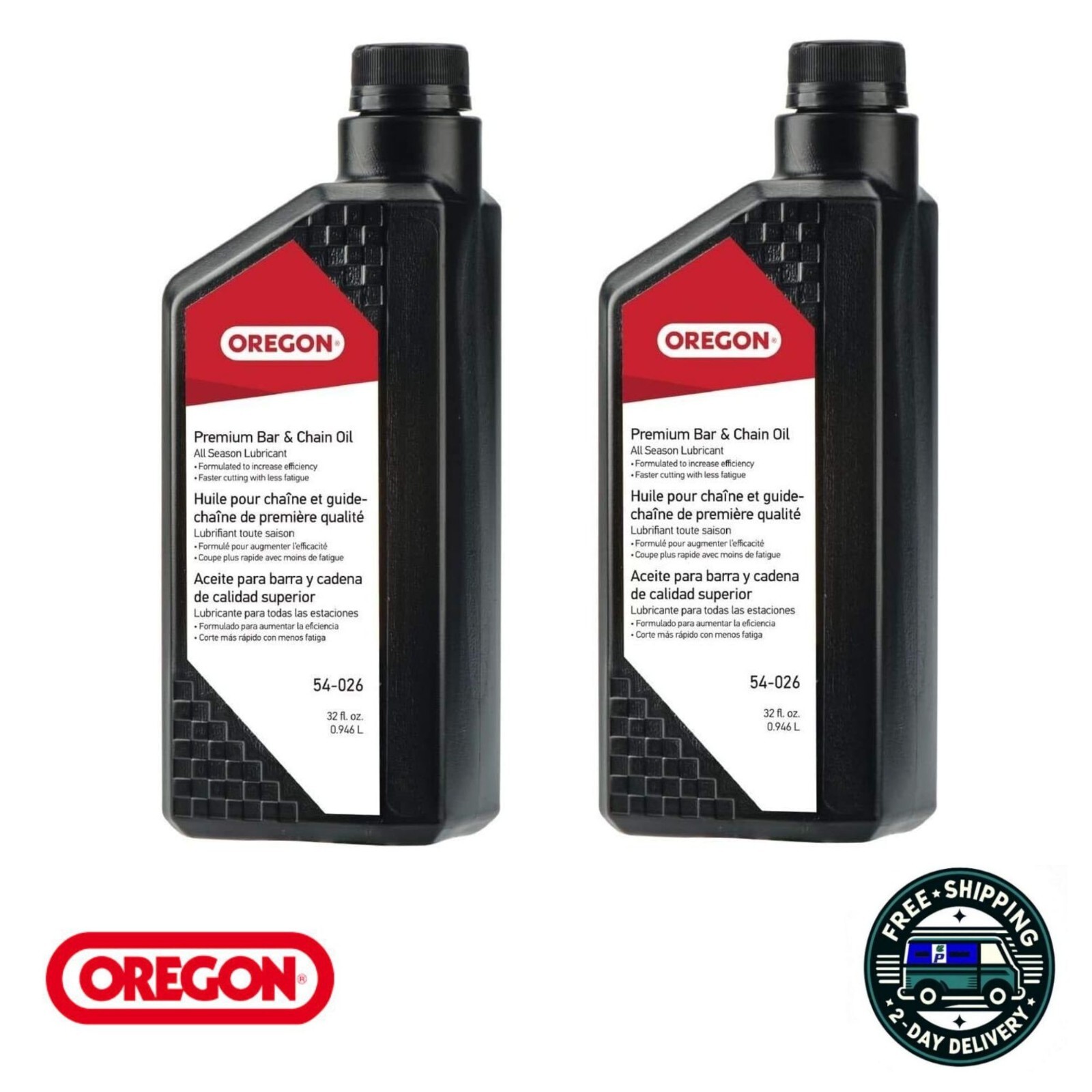 Oregon 54-026 2 Quarts of Chainsaw Bar and Chain Oil 2 Pack