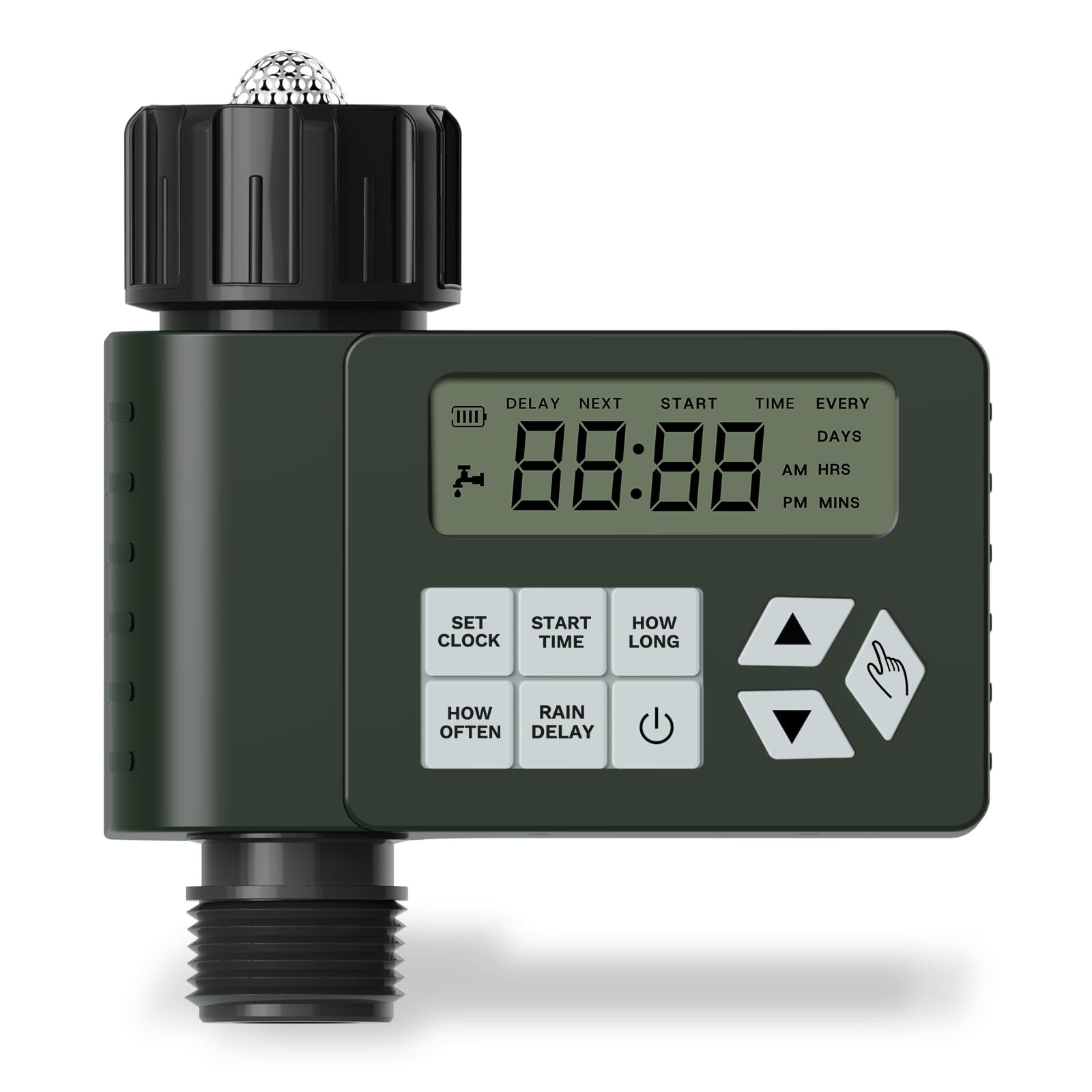 Outdoor Water Timer for Garden Hose, Programmable Sprinkler with Rain Delay,